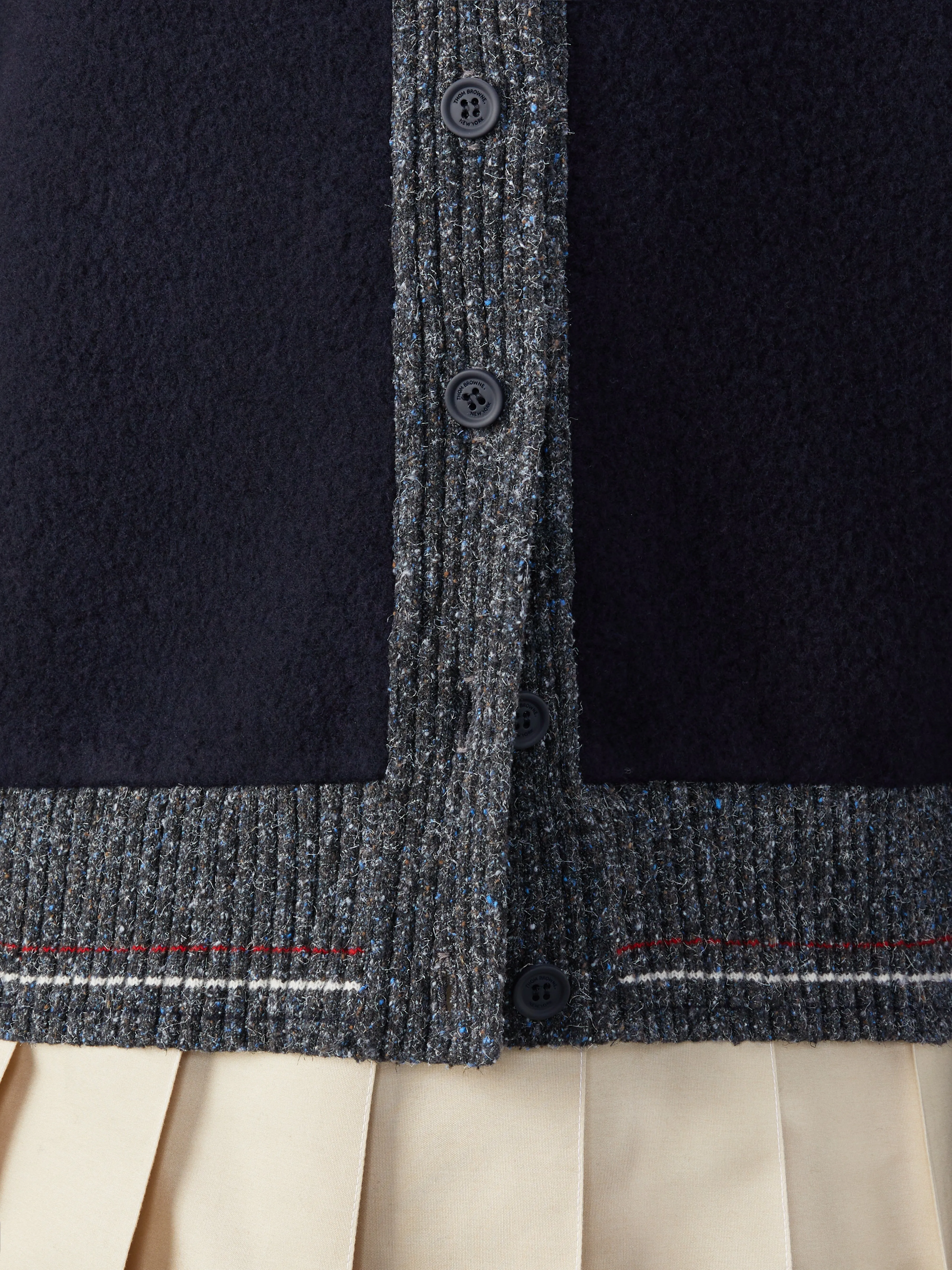 WOOL FLEECE CARDIGAN sold by Thom Browne product image thumbnail 5
