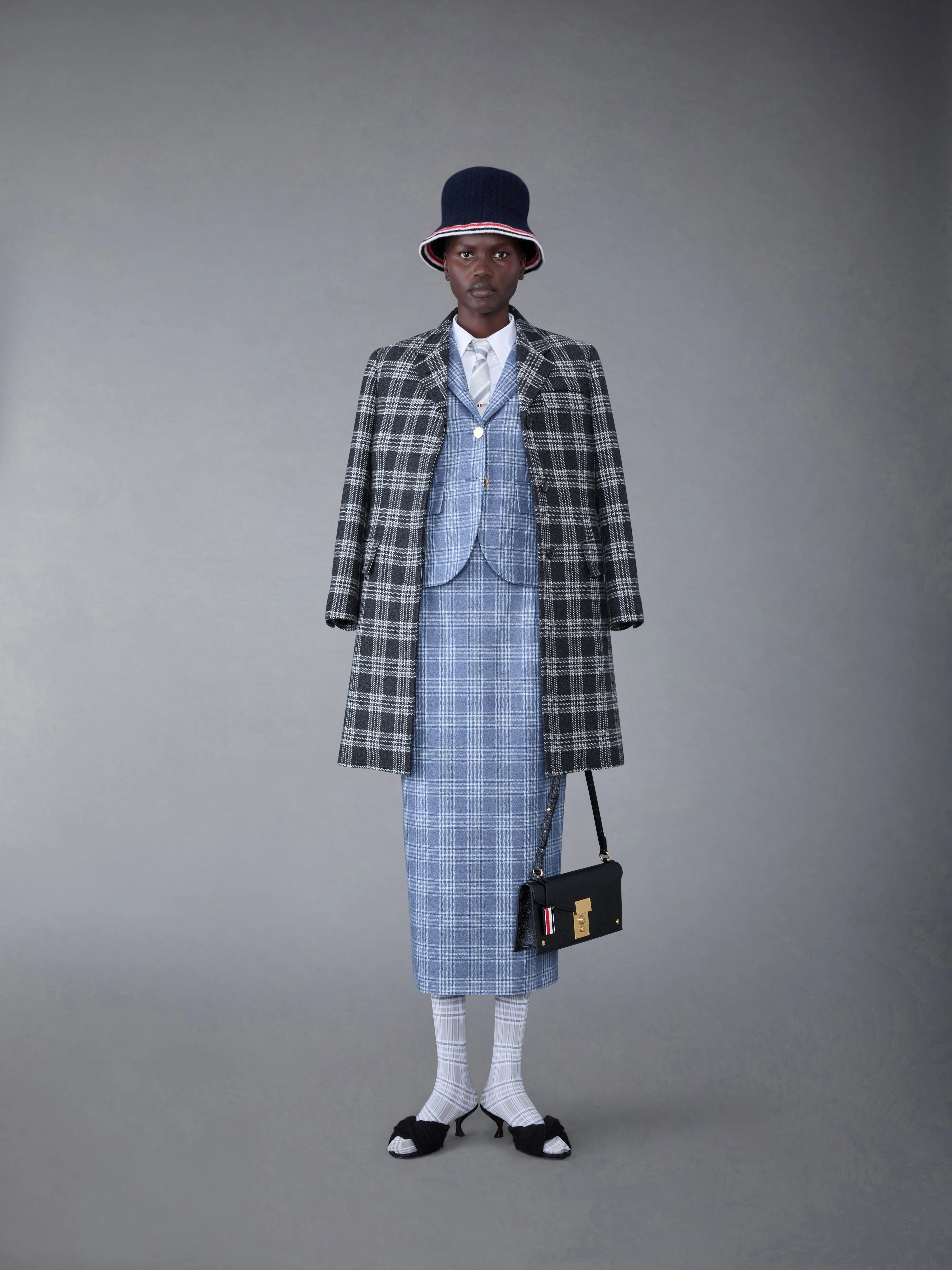 Prince of Wales Flannel High Armhole Sport Coat sold by Thom Browne product image thumbnail 3