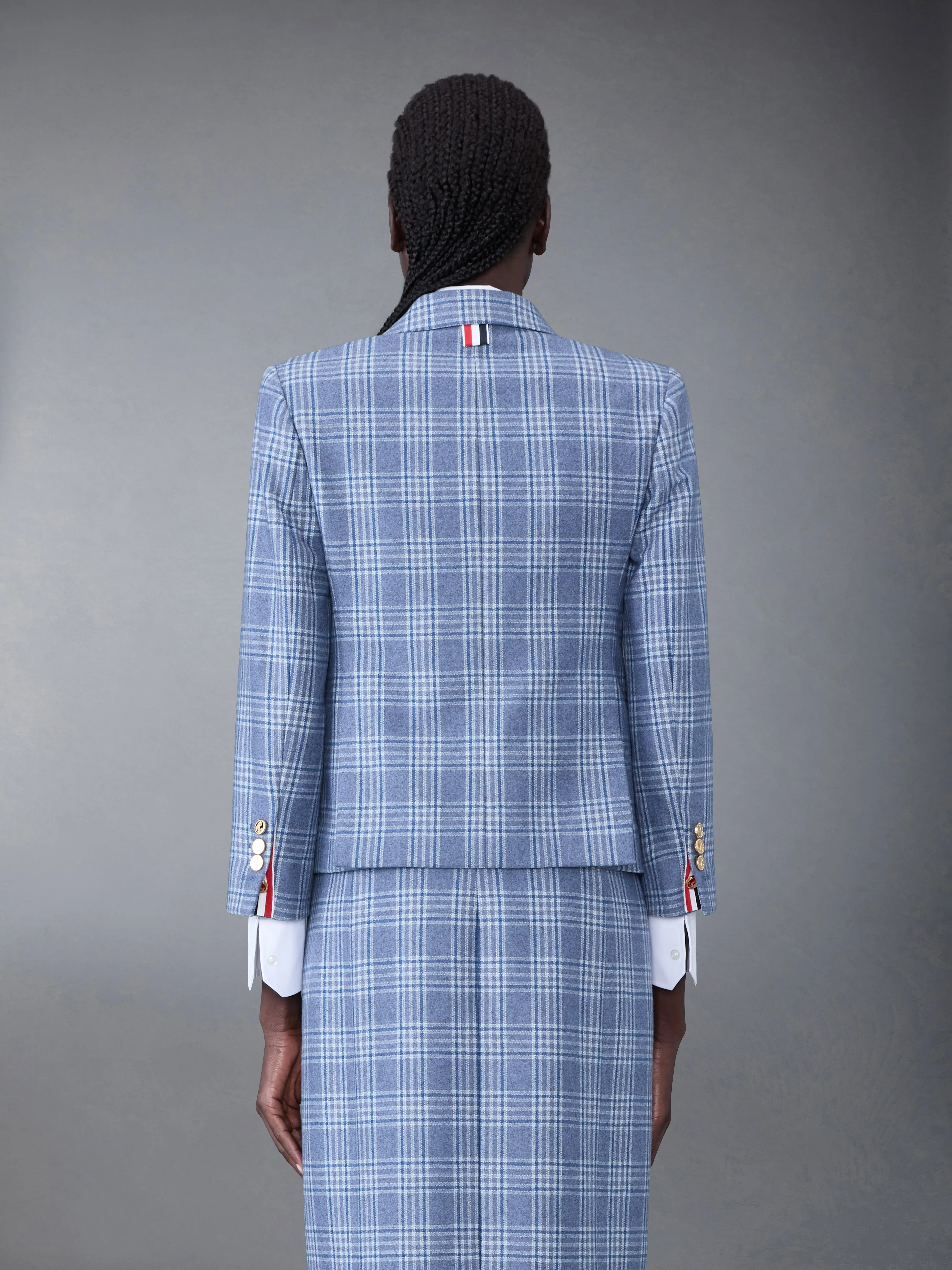 Prince of Wales Flannel High Armhole Sport Coat sold by Thom Browne product image thumbnail 2