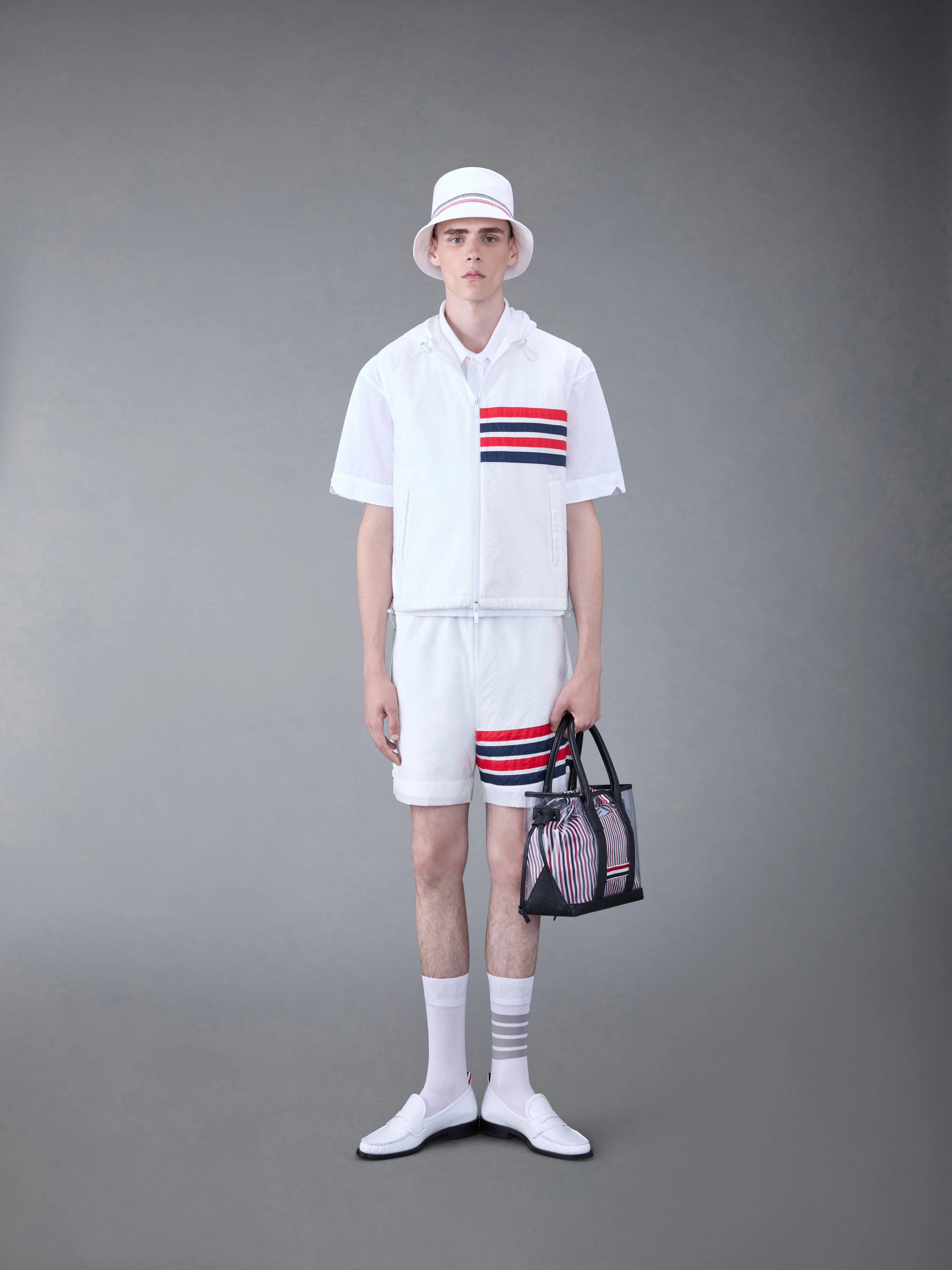 SEERSUCKER RUGBY SHIRT sold by Thom Browne product image thumbnail 4