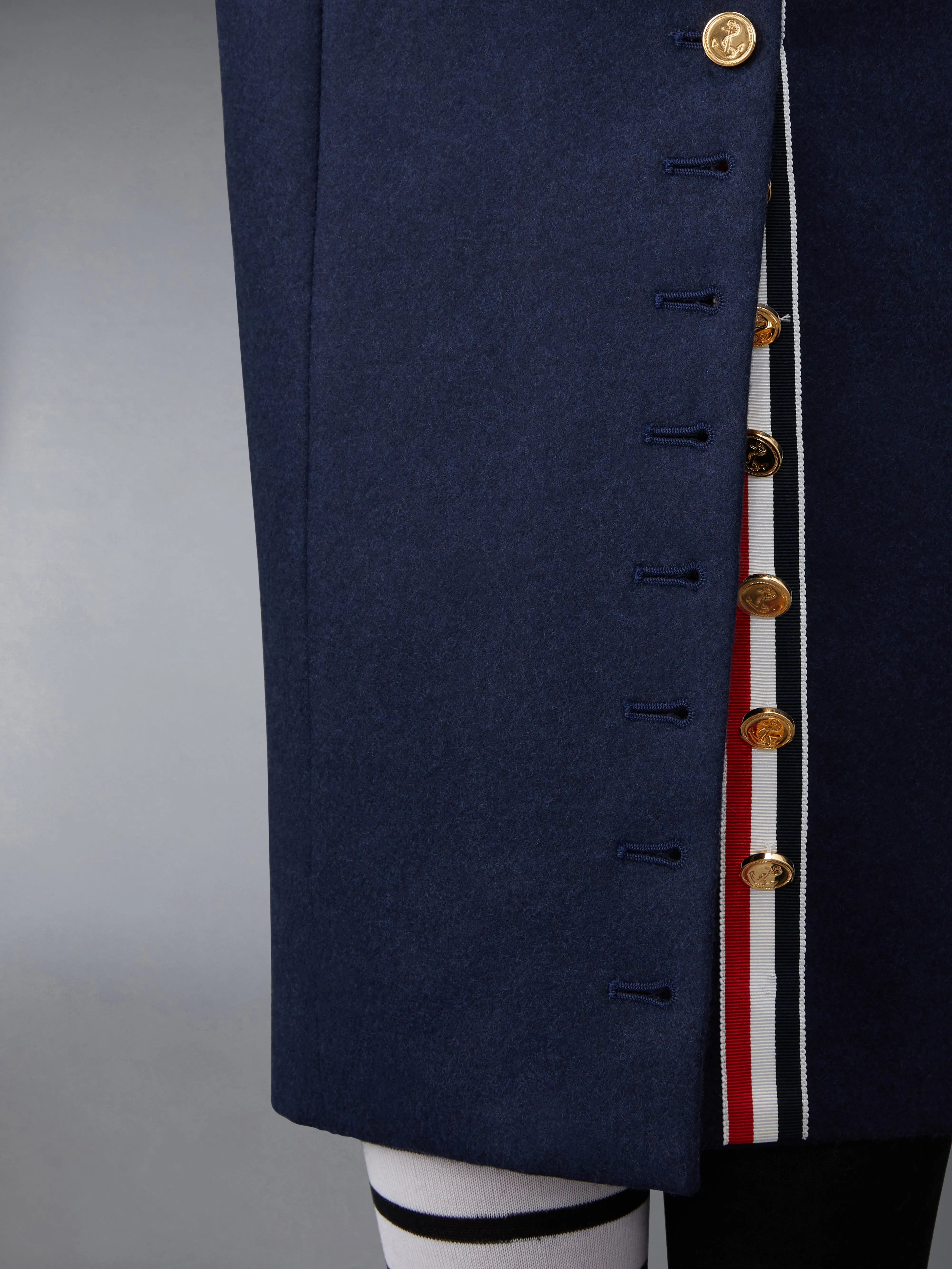 FLANNEL BUTTON BACK PENCIL SKIRT sold by Thom Browne product image thumbnail 5