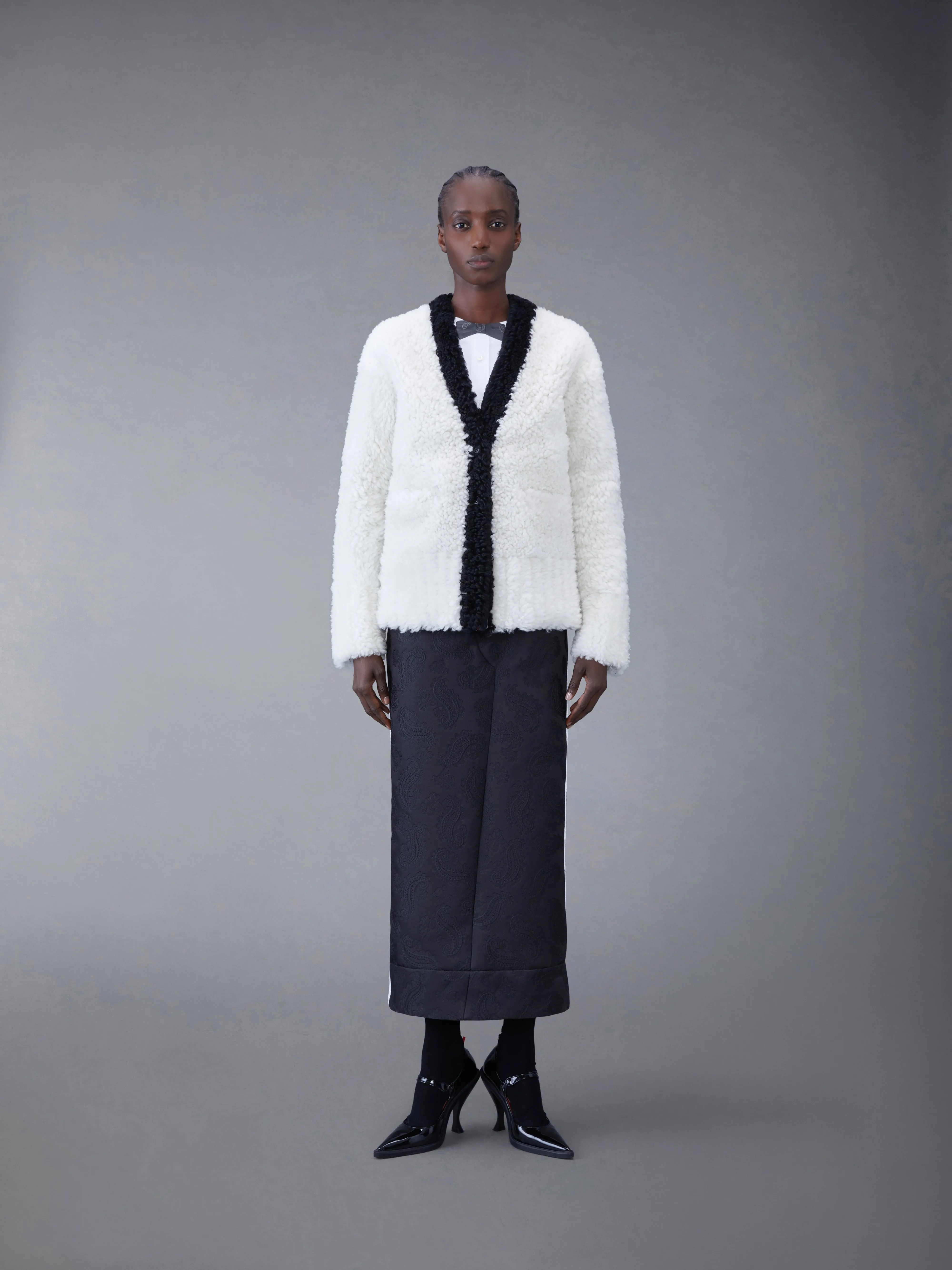 Dyed Shearling Cardigan sold by Thom Browne product image thumbnail 3