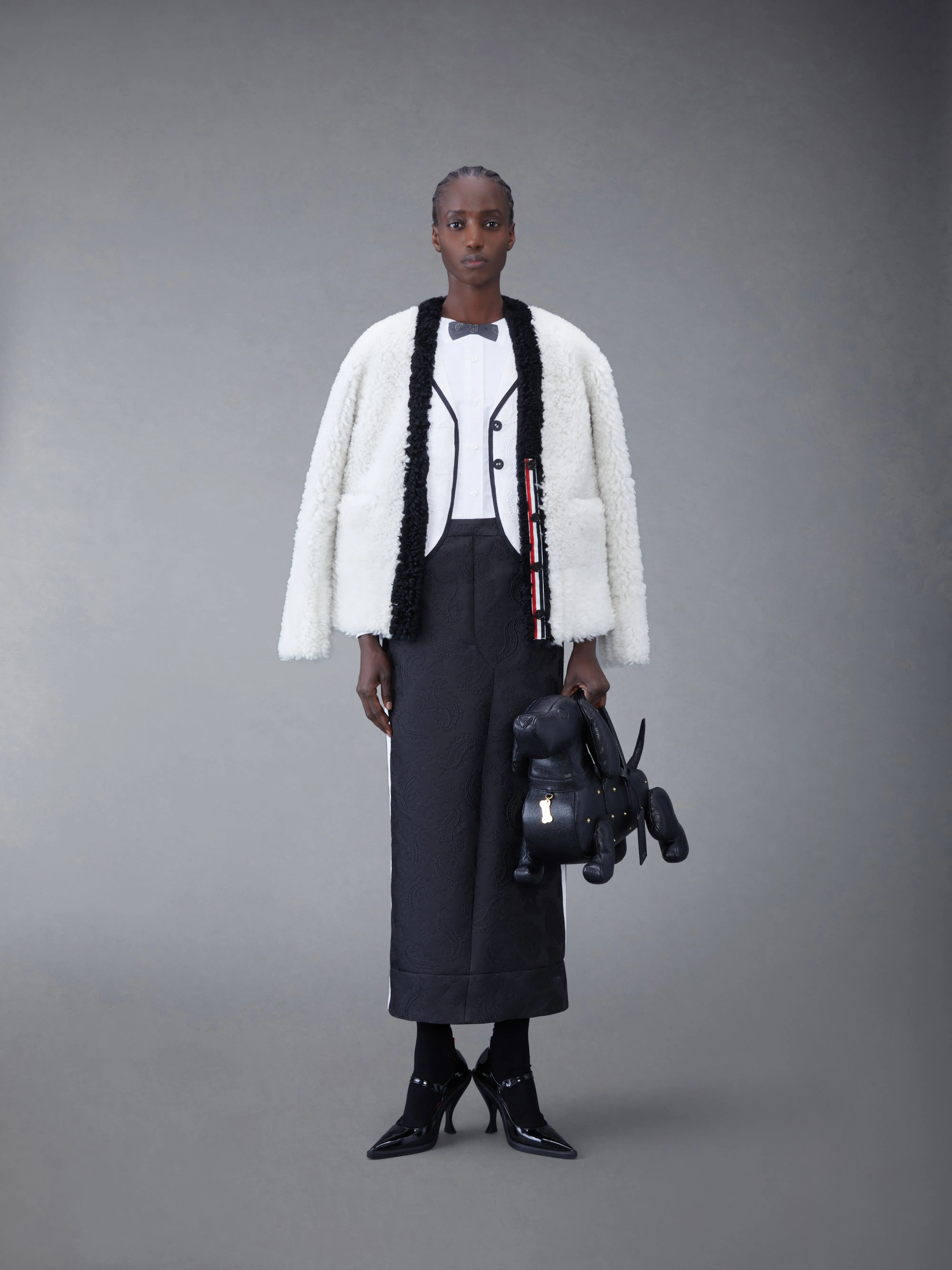 Dyed Shearling Cardigan sold by Thom Browne product image thumbnail 4