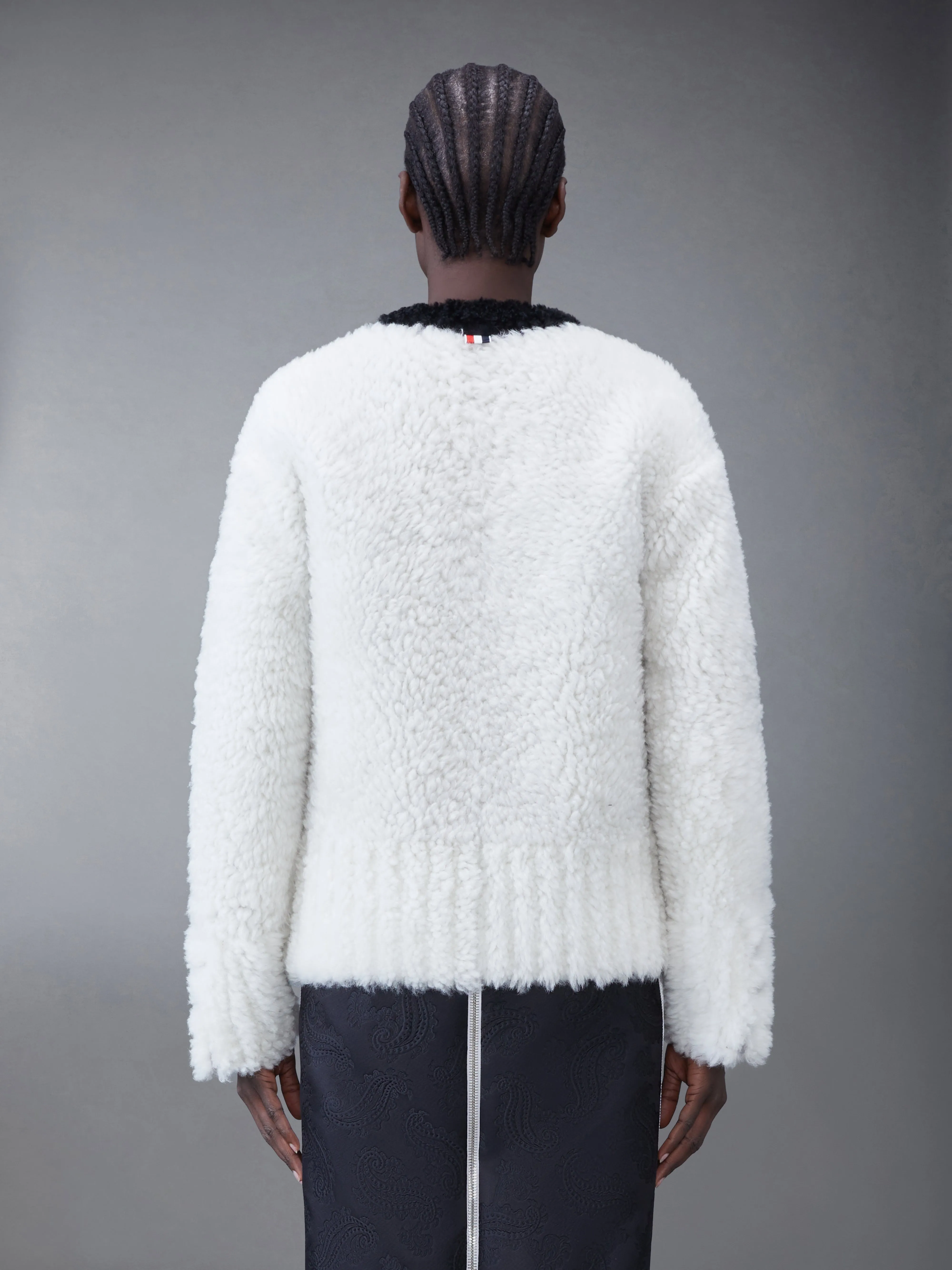 Dyed Shearling Cardigan sold by Thom Browne product image thumbnail 2