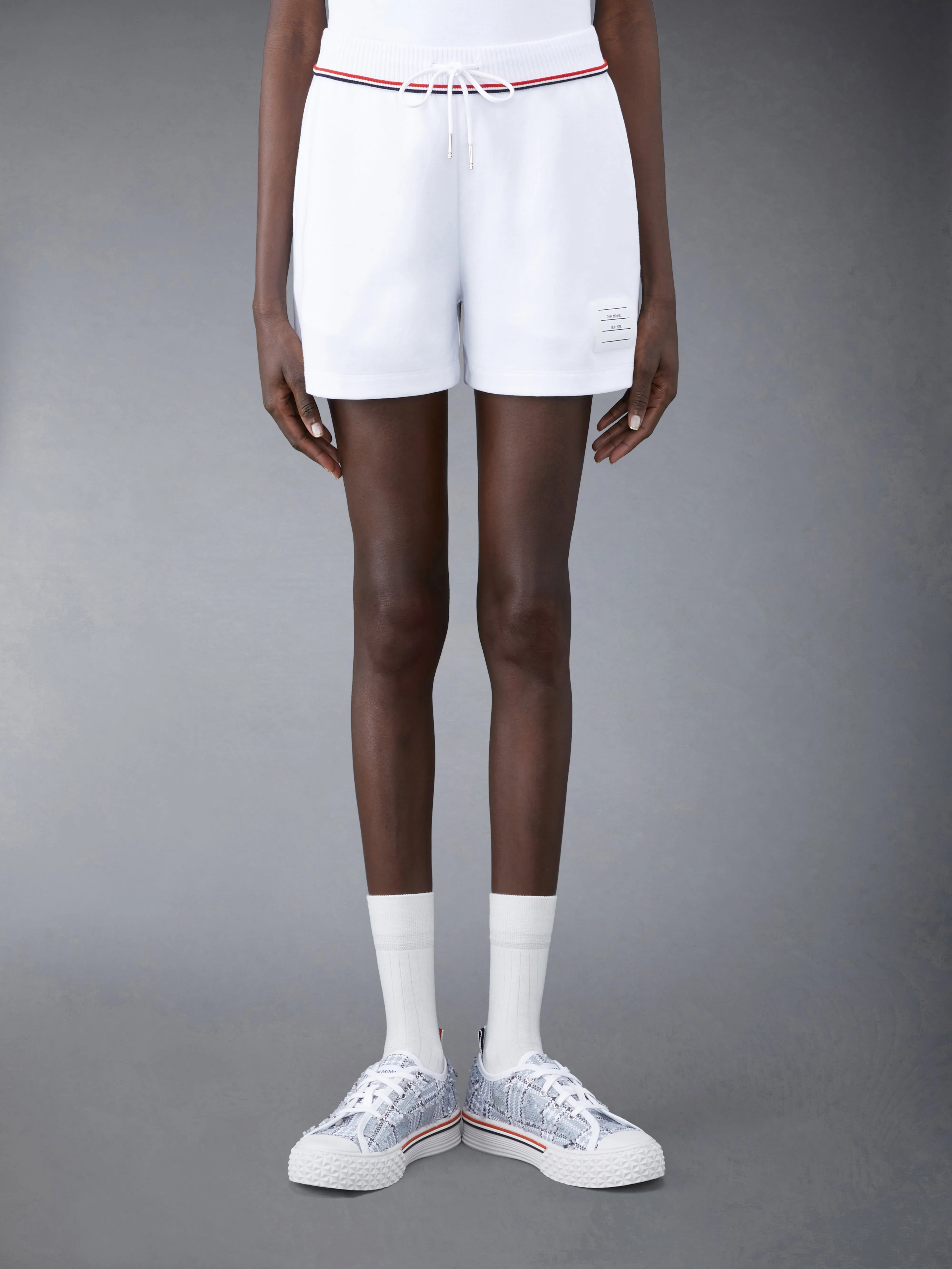 Cotton Milano Stripe Sweatshorts sold by Thom Browne