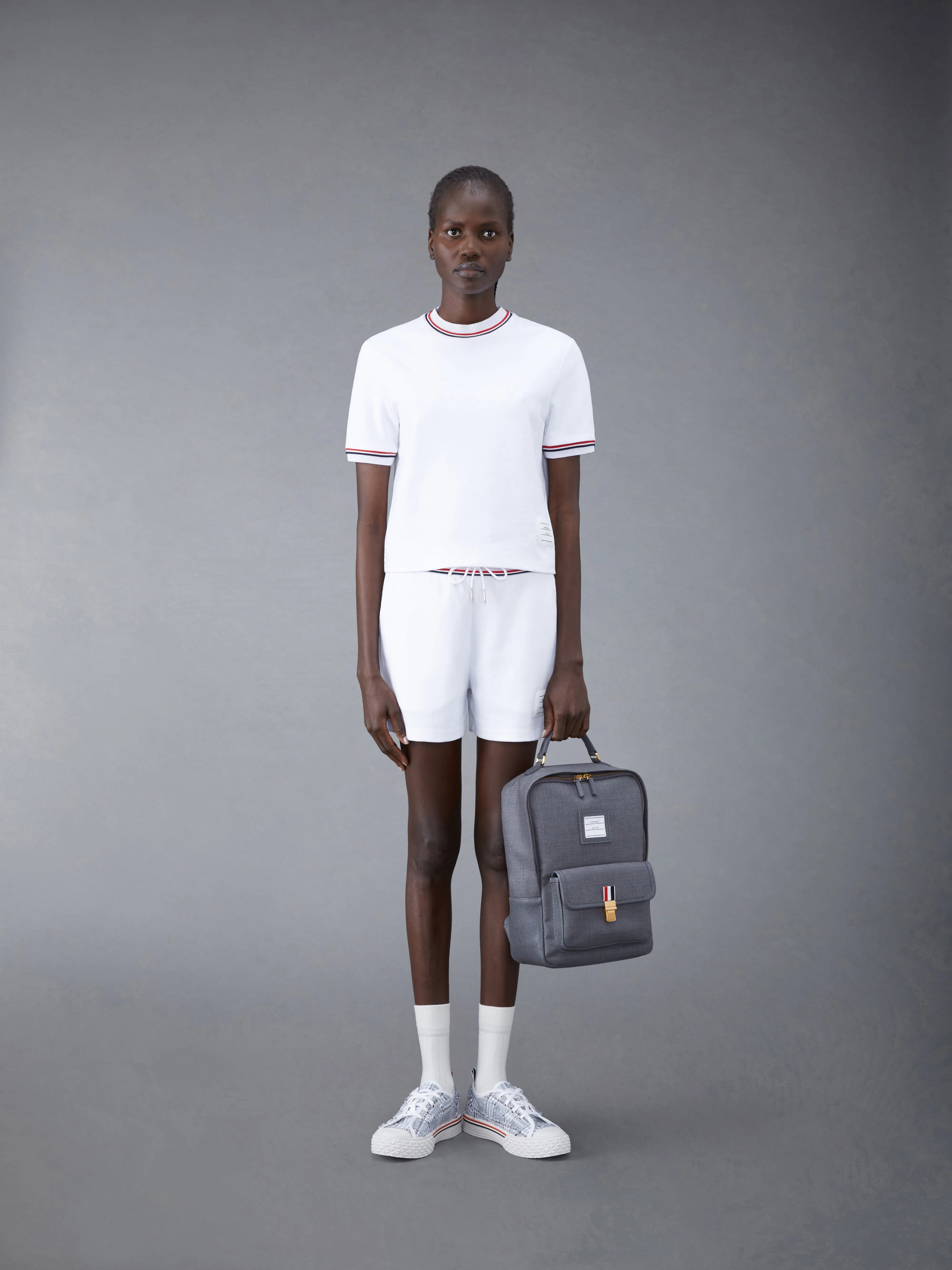 Cotton Milano Stripe Sweatshorts sold by Thom Browne product image thumbnail 4