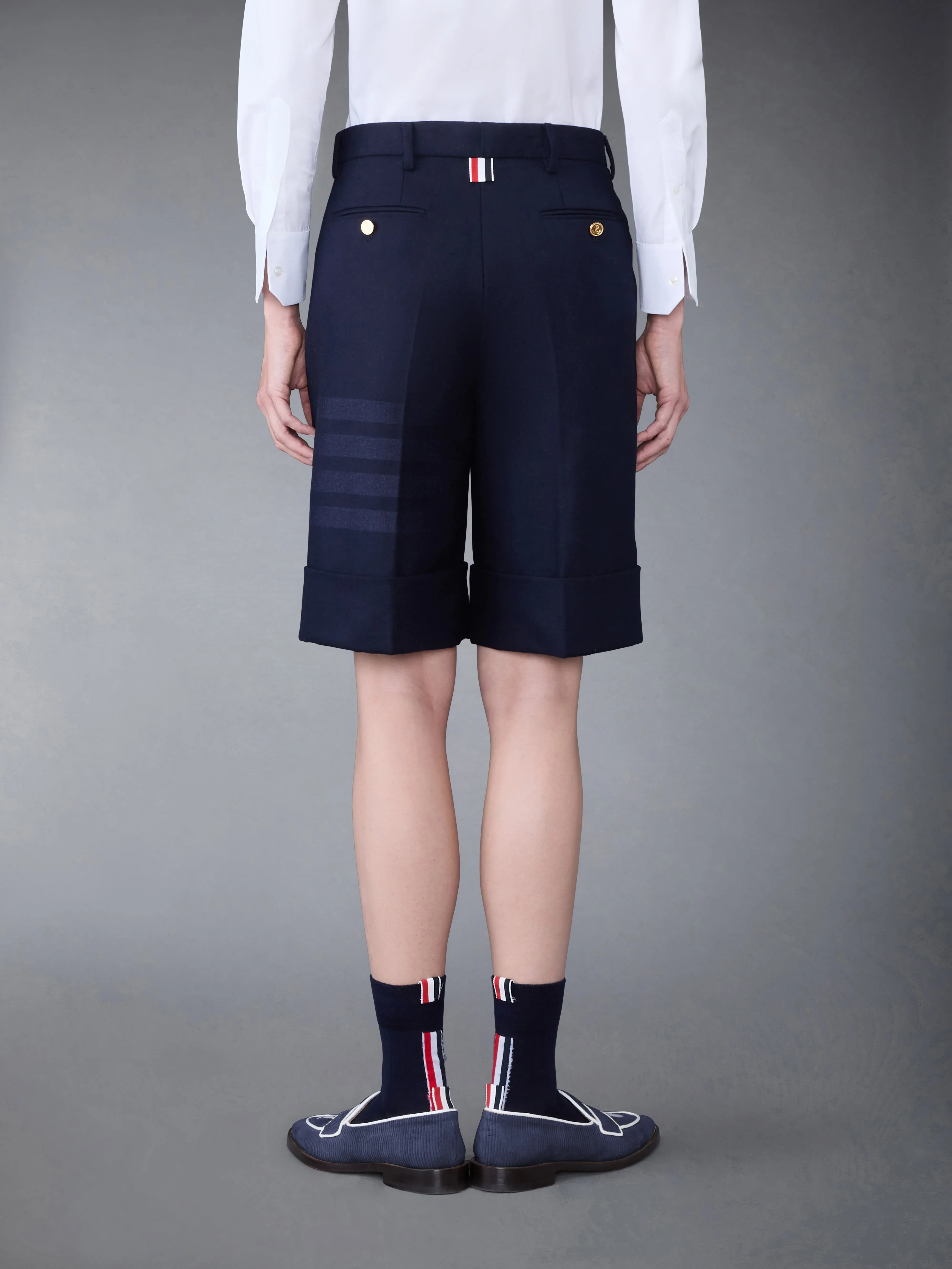 Flannel 4-Bar Sack Short sold by Thom Browne product image thumbnail 2