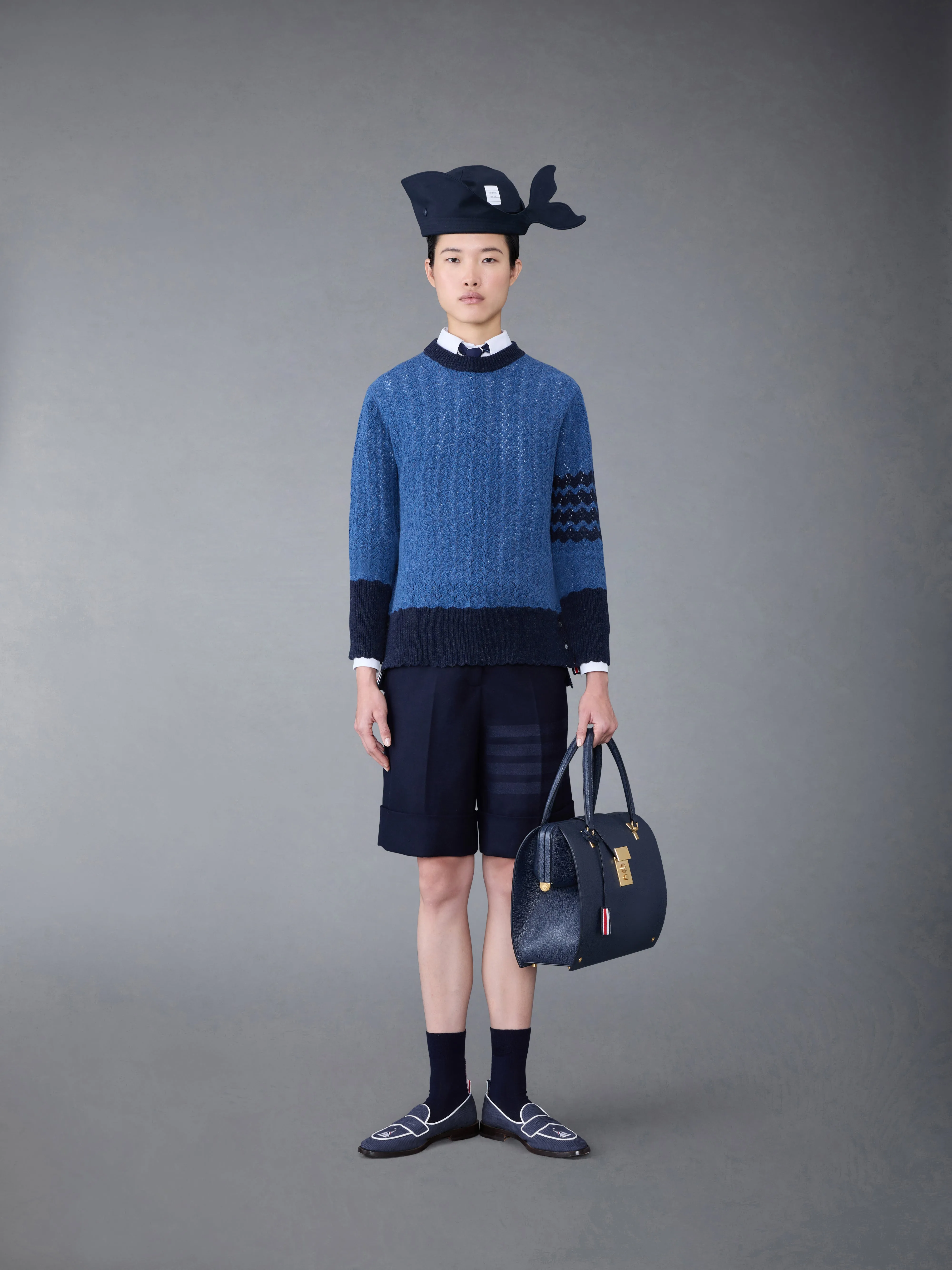Flannel 4-Bar Sack Short sold by Thom Browne product image thumbnail 3