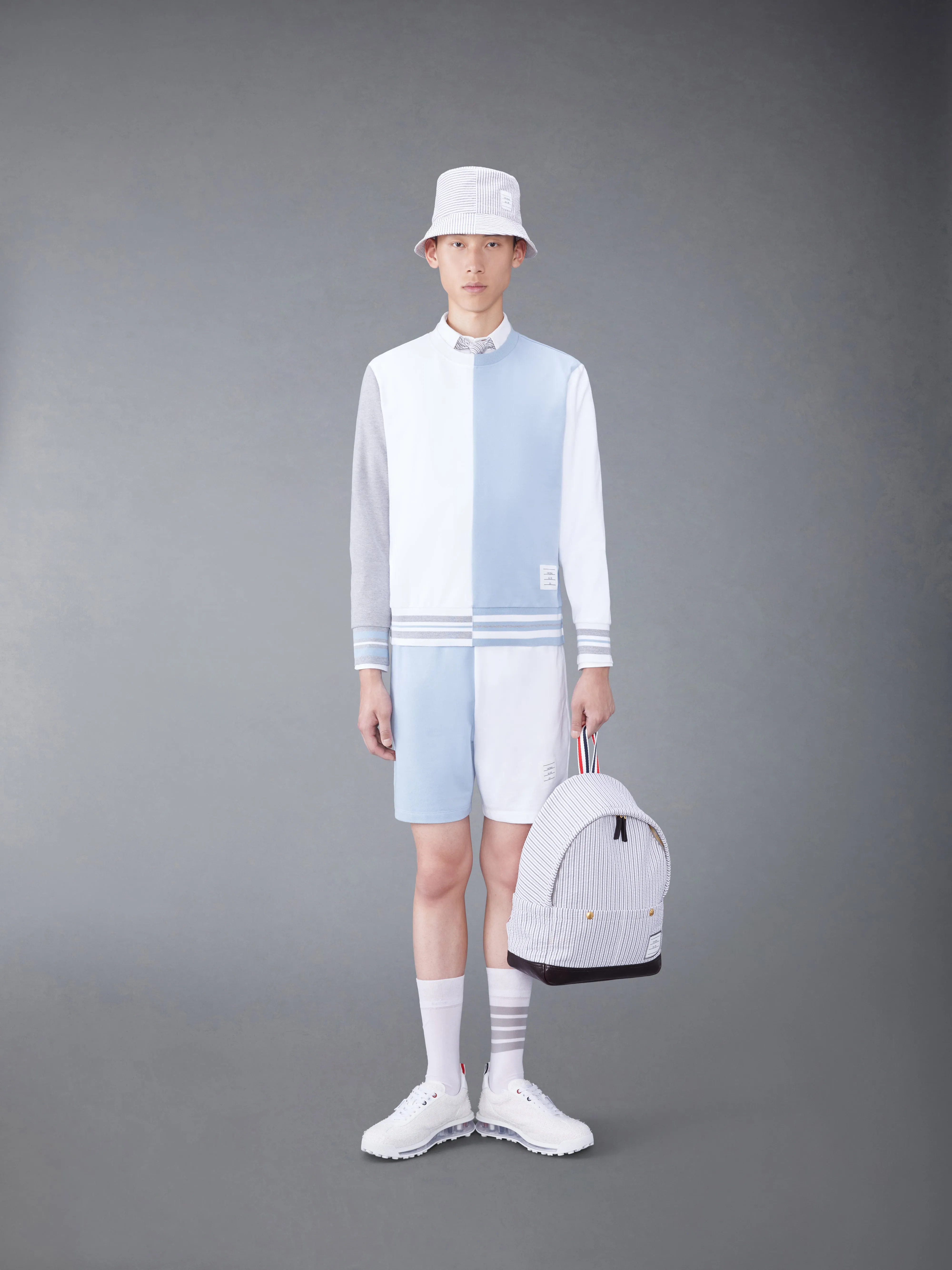 FUNMIX STRIPED SWEATSHORTS sold by Thom Browne product image thumbnail 3