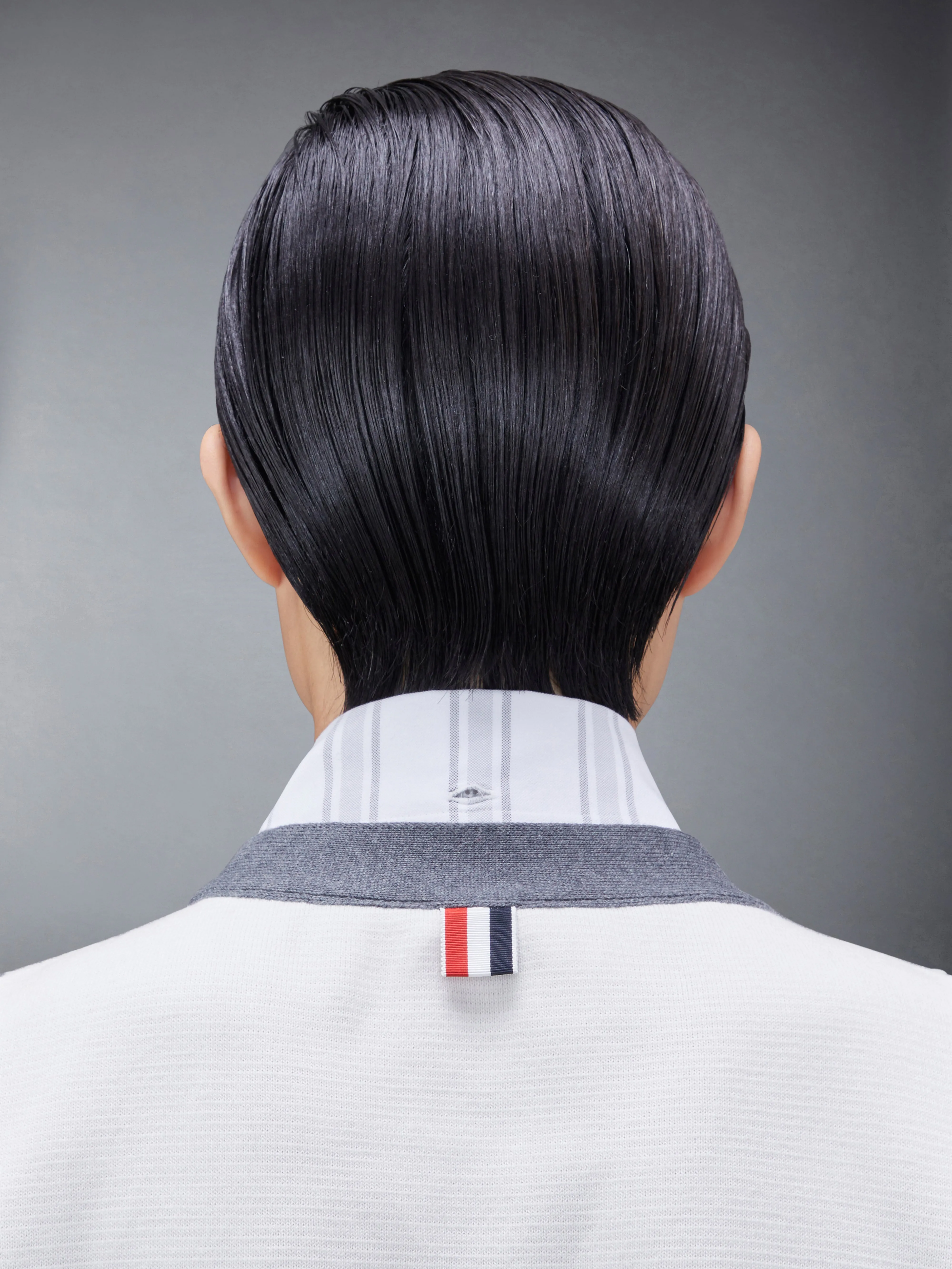 Cotton Milano and Oxford 4-Bar V-Neck Cardigan Vest Shirt Combo sold by Thom Browne product image thumbnail 4