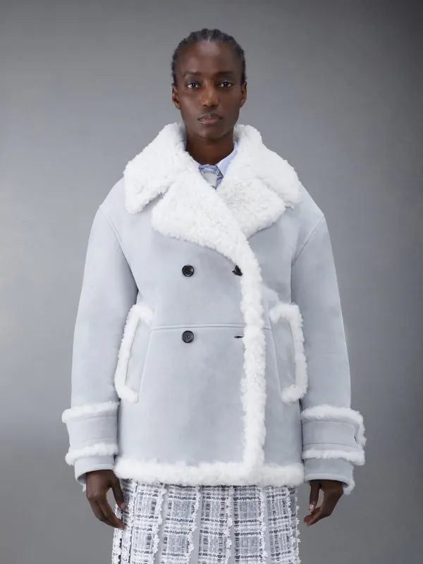 Shearling Pea Coat sold by Thom Browne