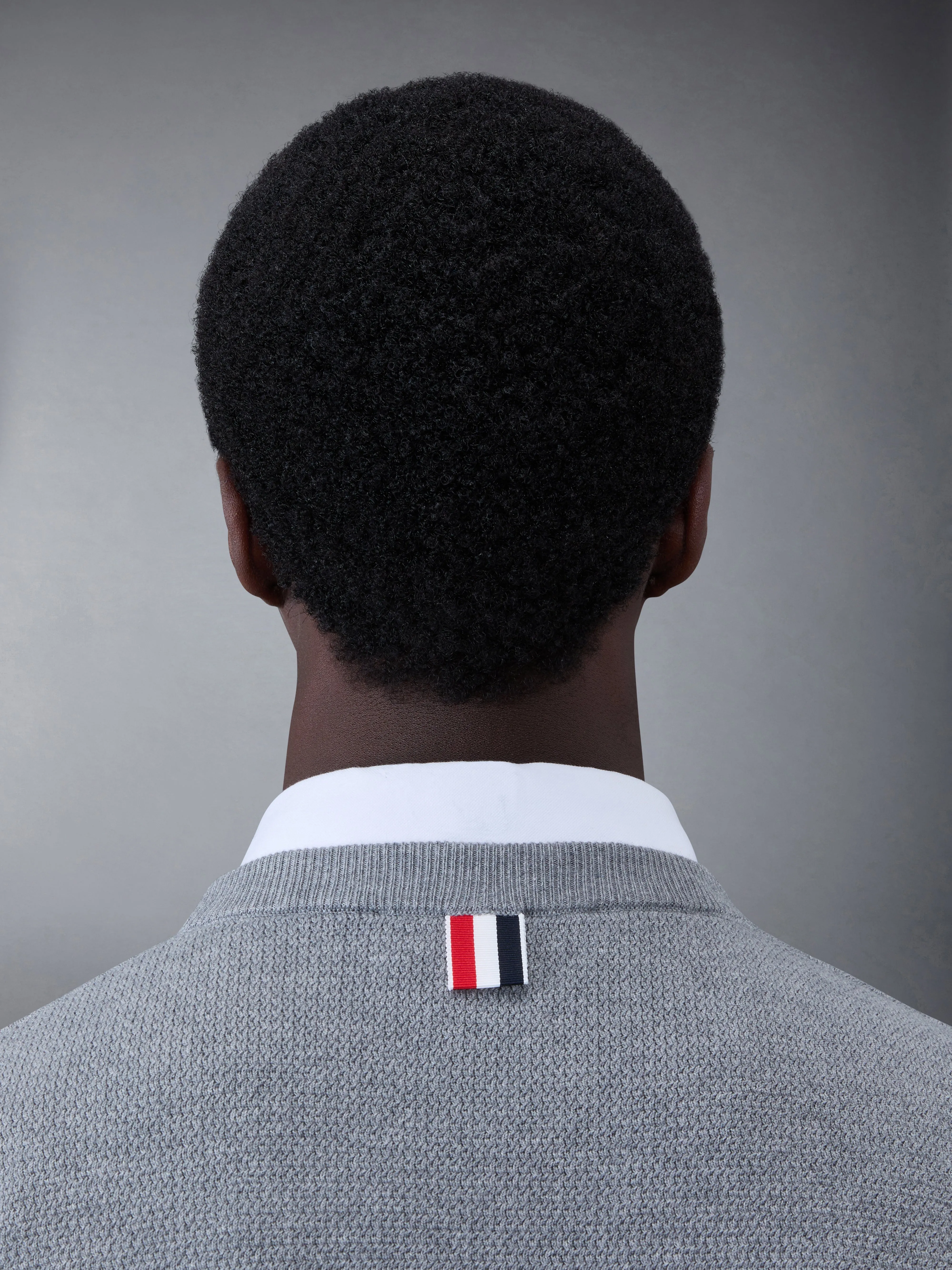 Textured Cotton Stripe Crew Neck Pullover sold by Thom Browne product image thumbnail 4