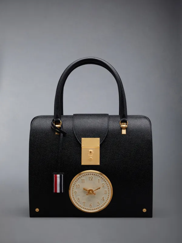 PEBBLE GRAIN CLOCK MRS. THOM BAG made by Thom Browne