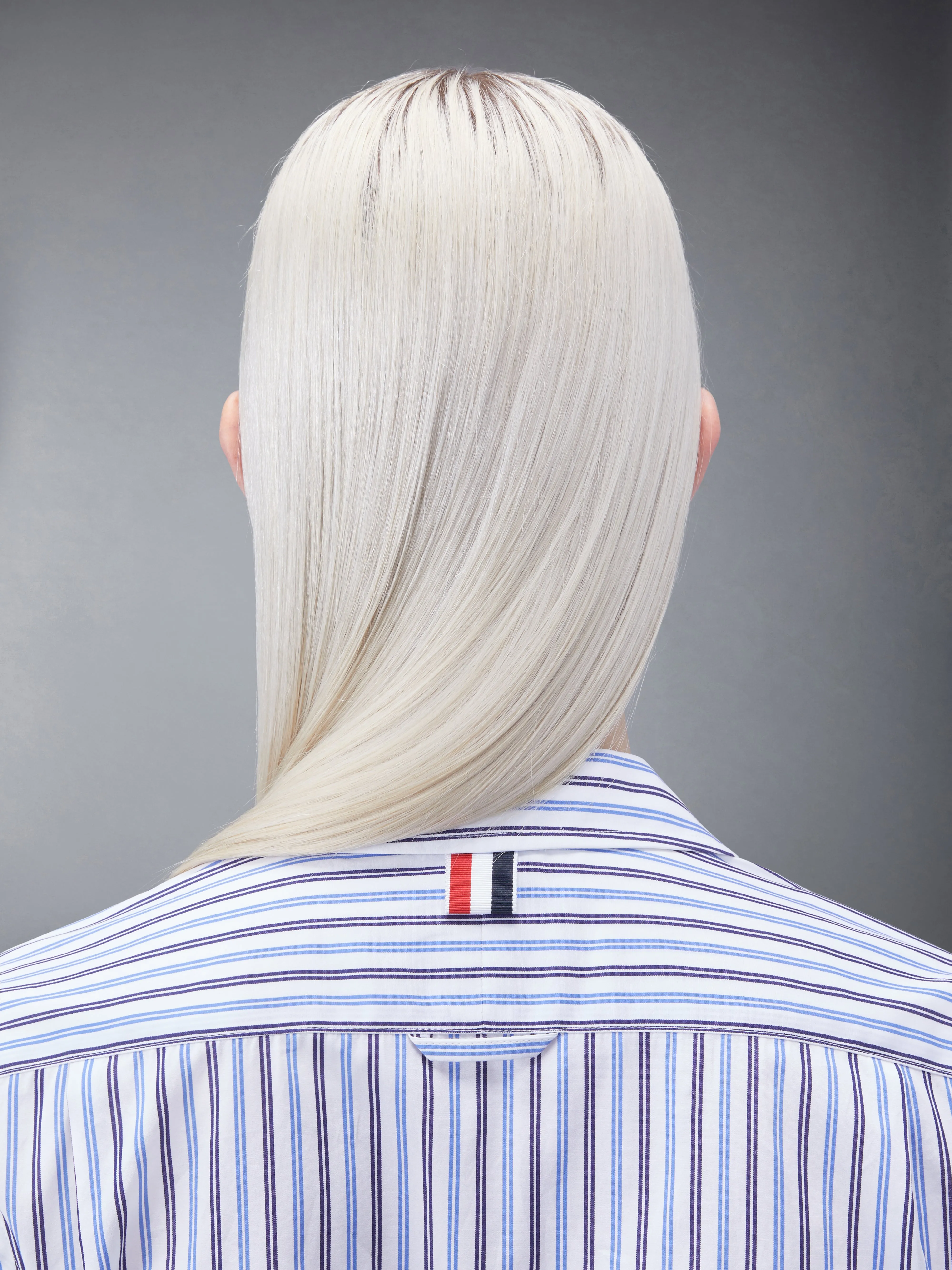 STRIPE POPLIN MIDI A-LINE SHIRTDRESS sold by Thom Browne product image thumbnail 5