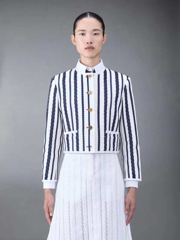 COTTON TWILL BOX PLEAT JACKET made by Thom Browne