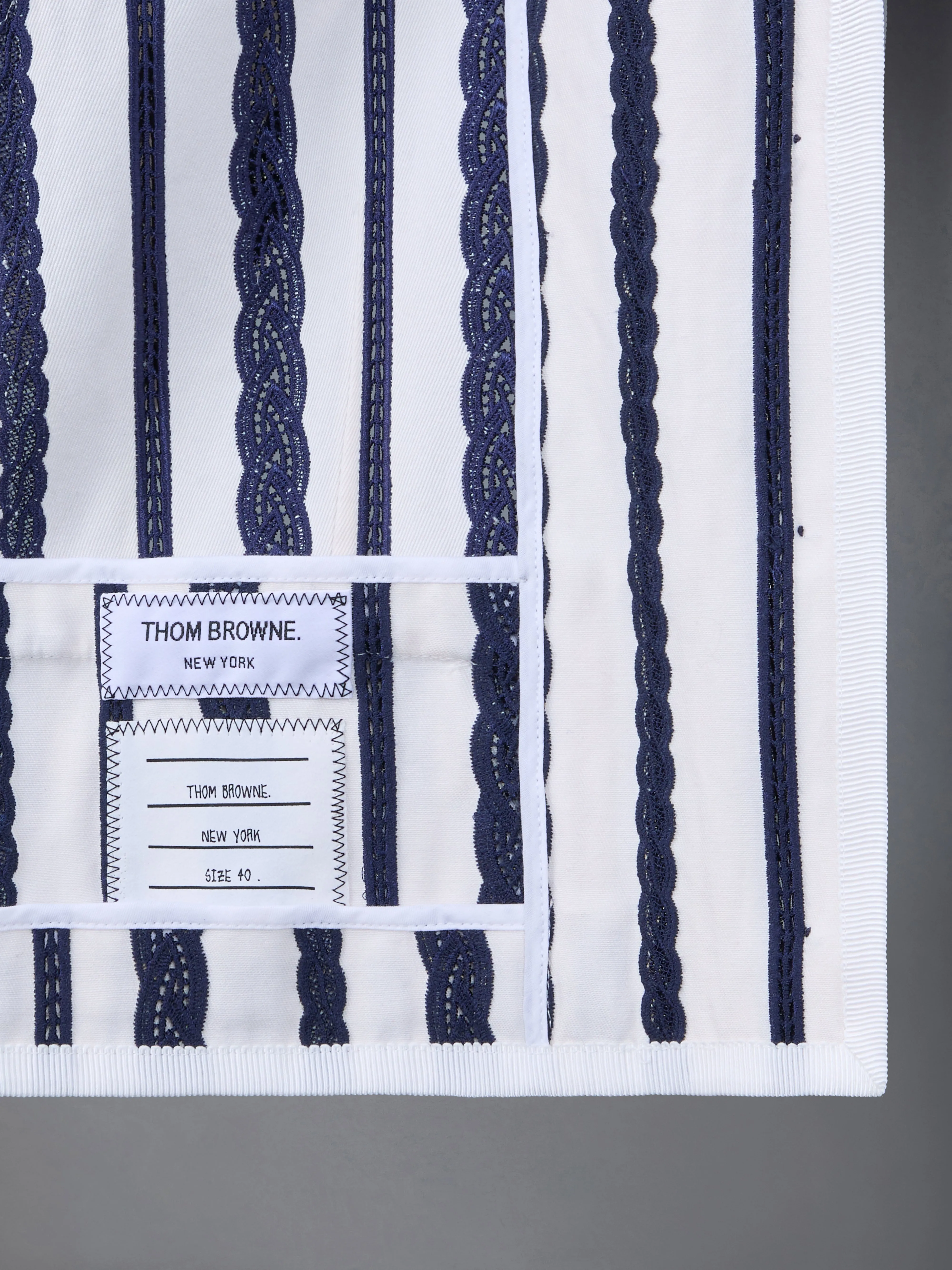 COTTON TWILL BOX PLEAT JACKET sold by Thom Browne product image thumbnail 5