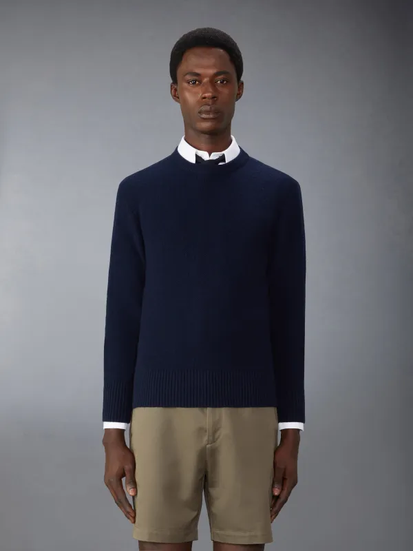 MERINO WOOL WASHED PIQUE  PULLOVER sold by Thom Browne