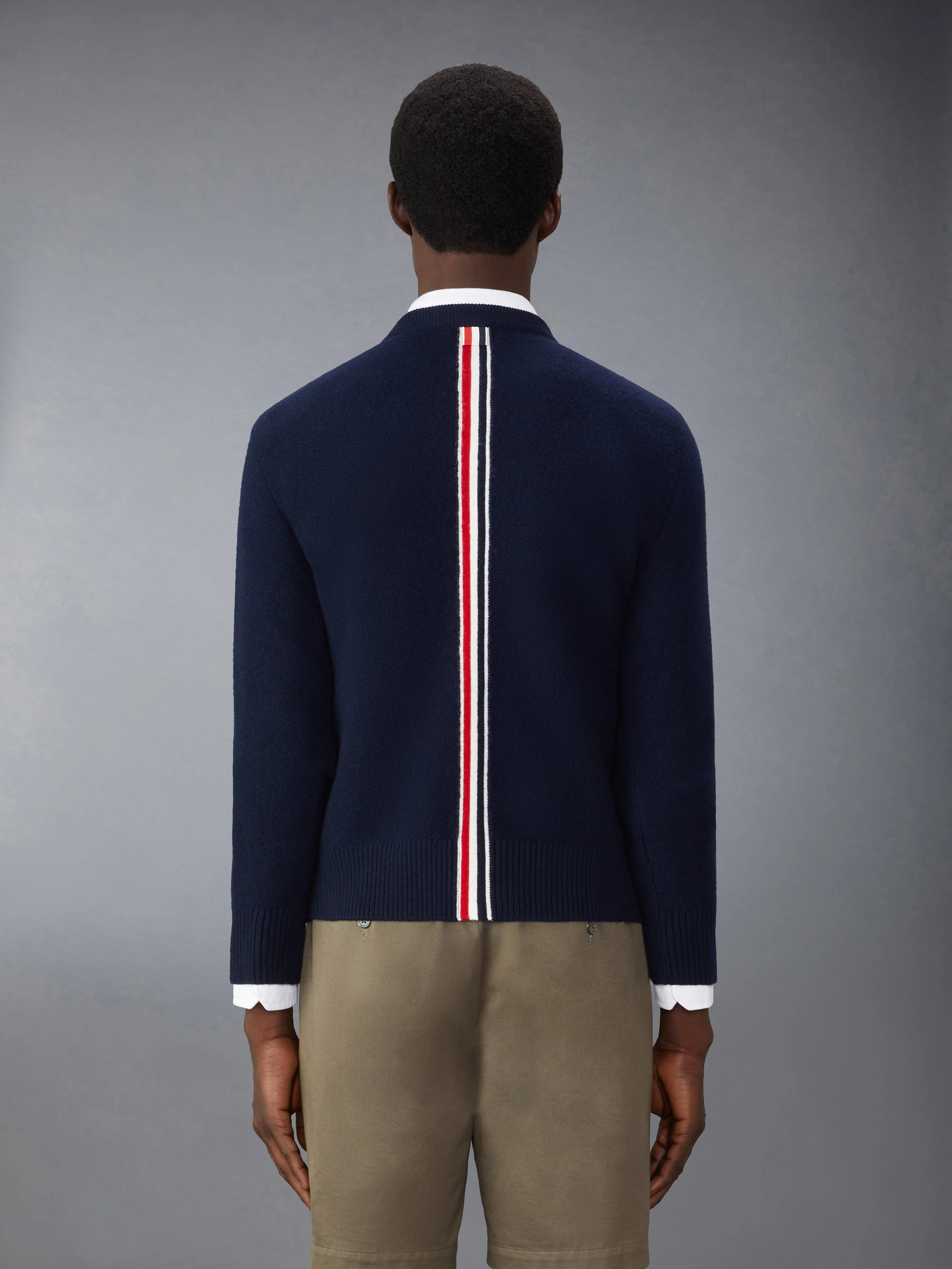 MERINO WOOL WASHED PIQUE PULLOVER sold by Thom Browne product image thumbnail 2