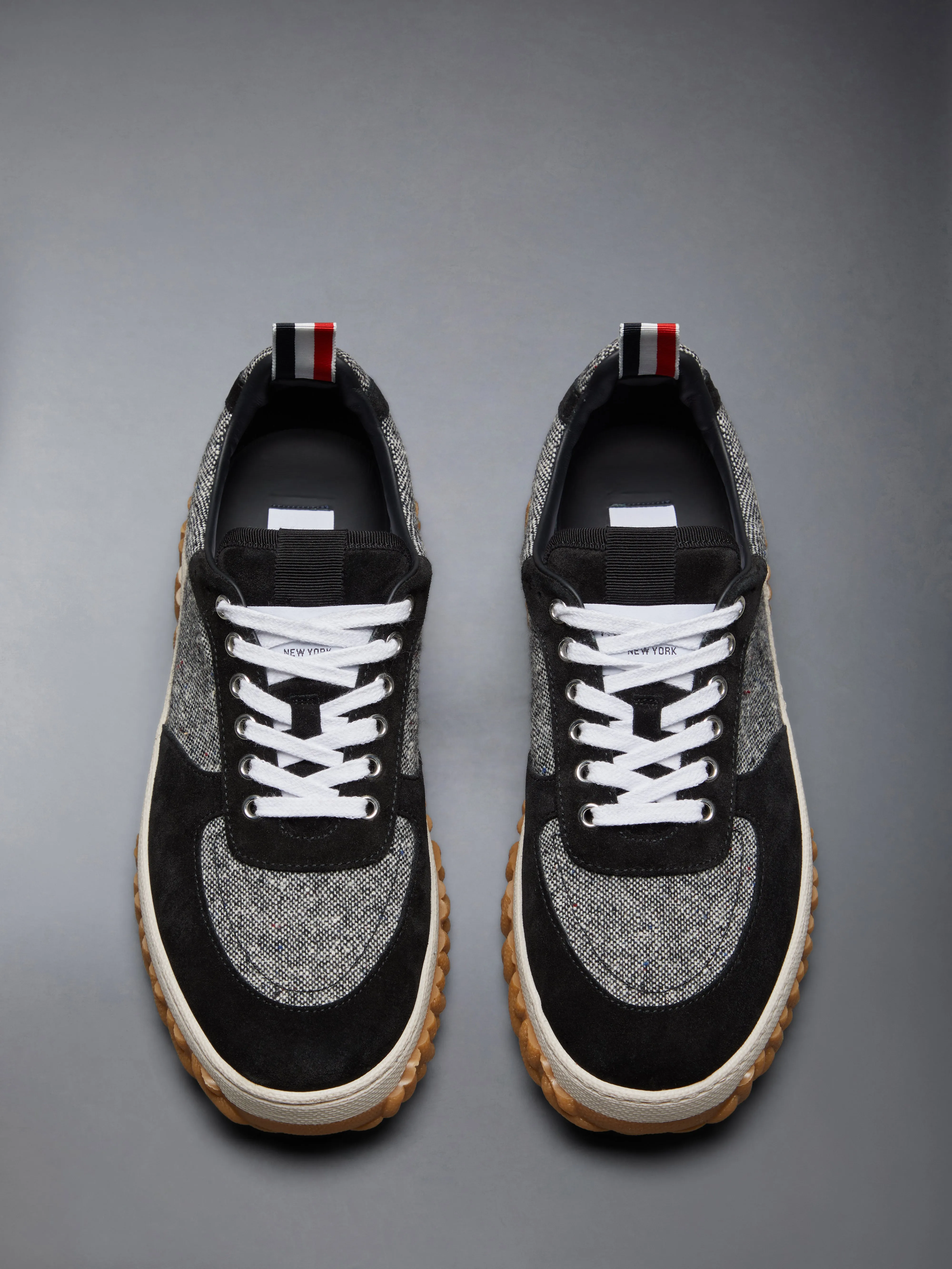 DONEGAL TWEED CABLE KNIT SOLE LETTERMAN SNEAKERS sold by Thom Browne product image thumbnail 5