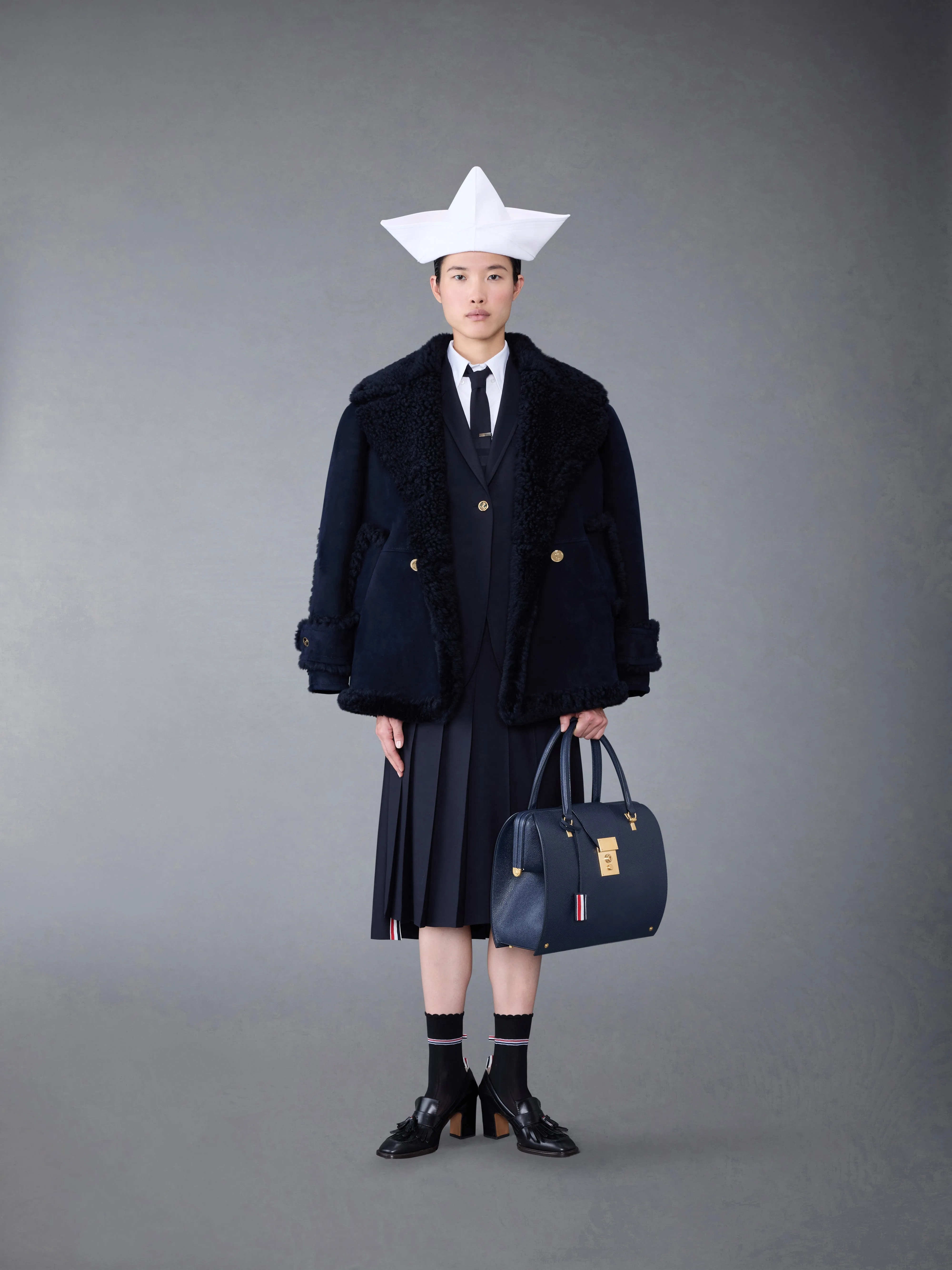 Shearling Pea Coat sold by Thom Browne product image thumbnail 3