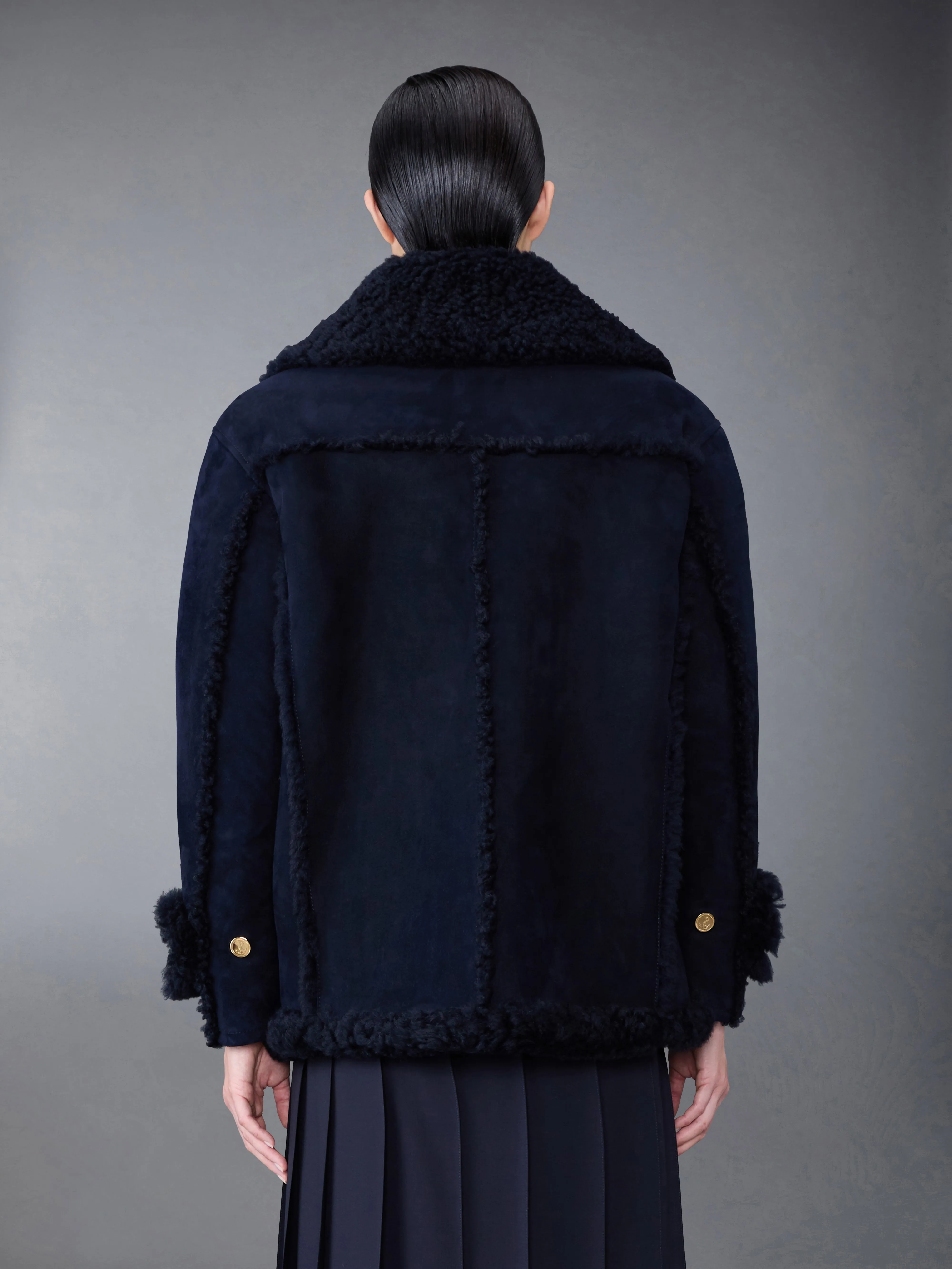 Shearling Pea Coat sold by Thom Browne product image thumbnail 2