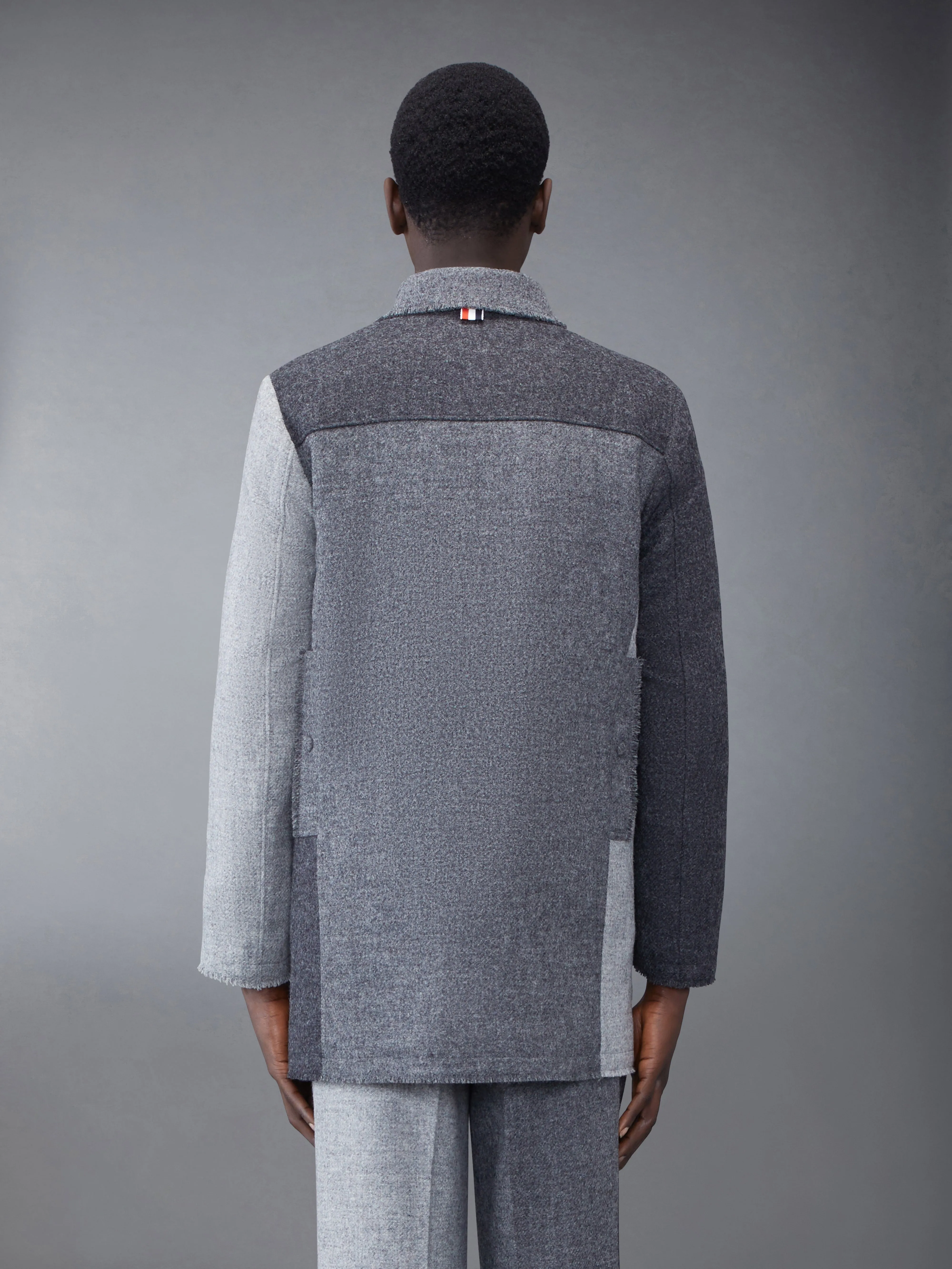 Fun-Mix Shetland Frayed Field Jacket sold by Thom Browne product image thumbnail 2