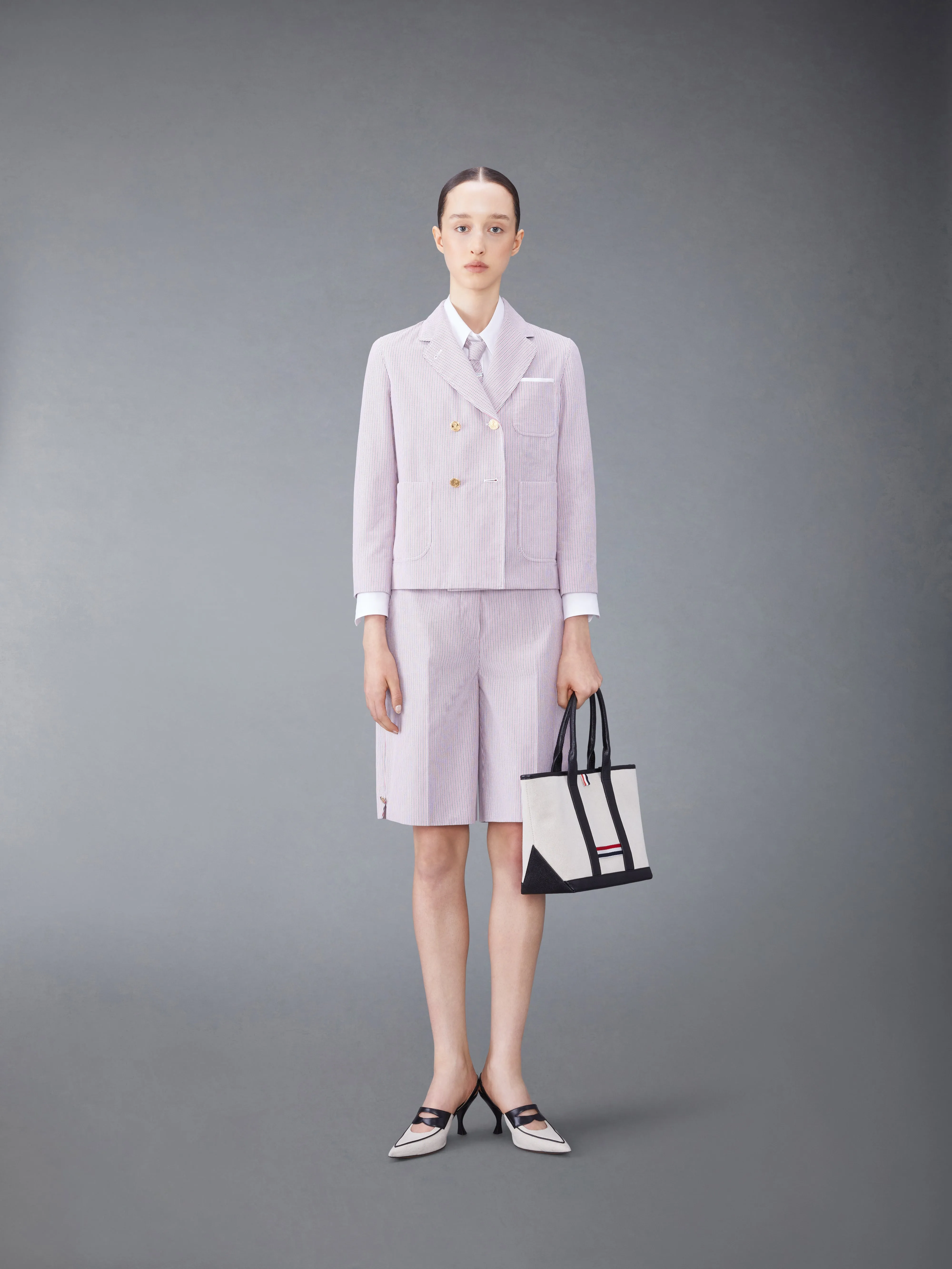 DOBBYCORD CROPPED SACK SPORT COAT sold by Thom Browne product image thumbnail 3