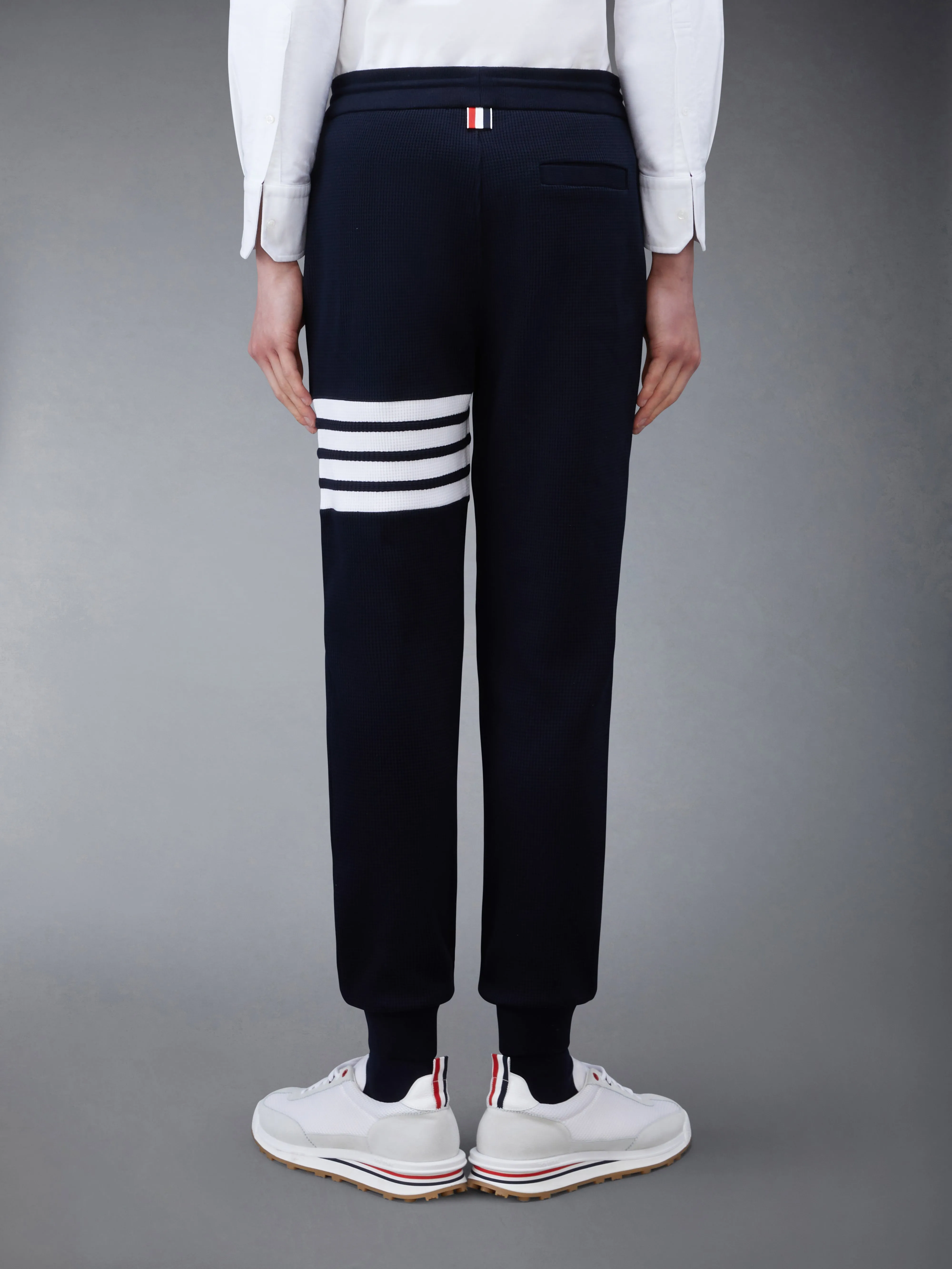 WAFFLE 4-BAR SWEATPANTS sold by Thom Browne product image thumbnail 3