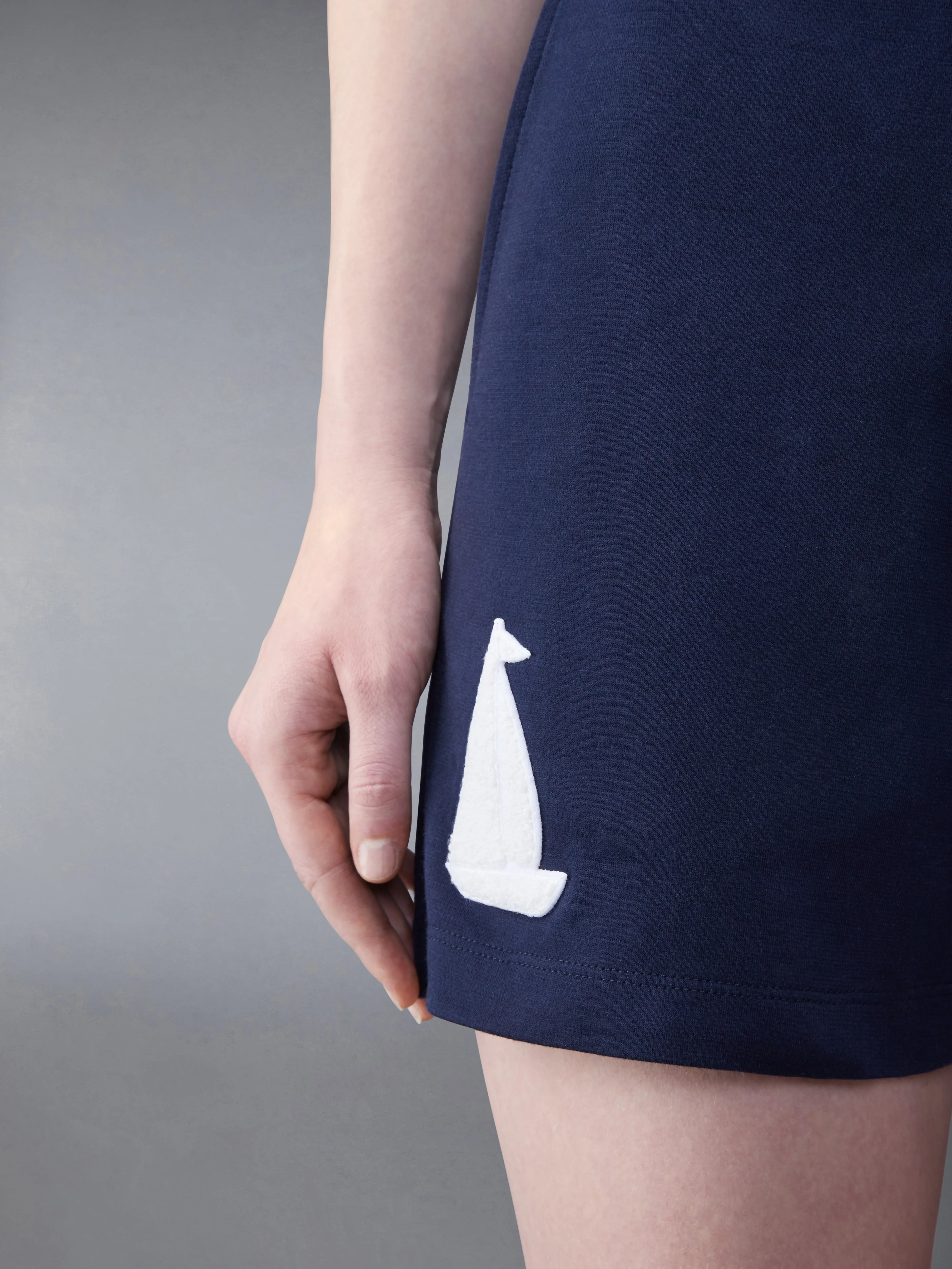 Cotton Milano Chenille Sailboat Patch Sweatshorts sold by Thom Browne product image thumbnail 5
