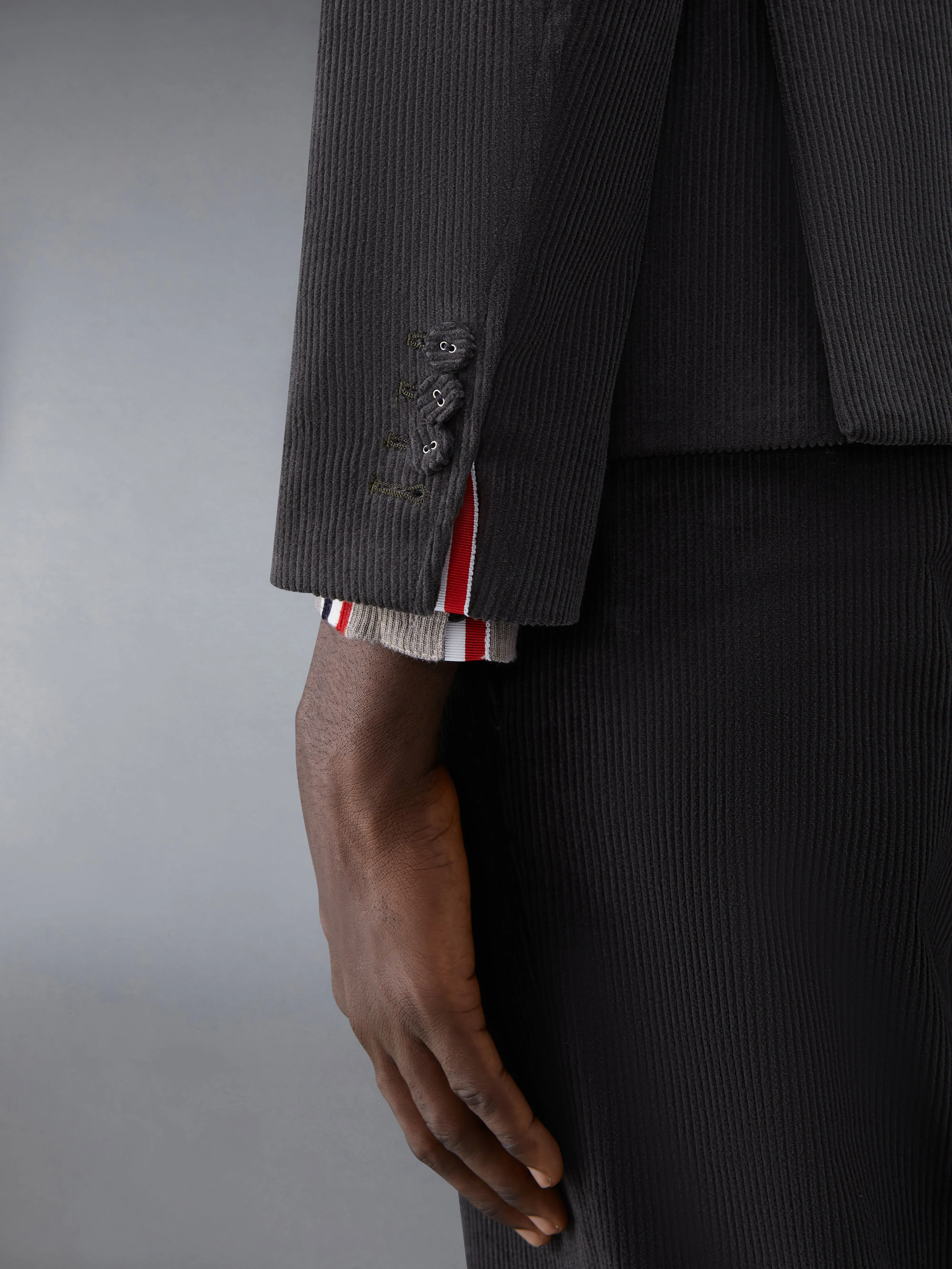 Corduroy Button up Cutaway Jacket sold by Thom Browne product image thumbnail 5