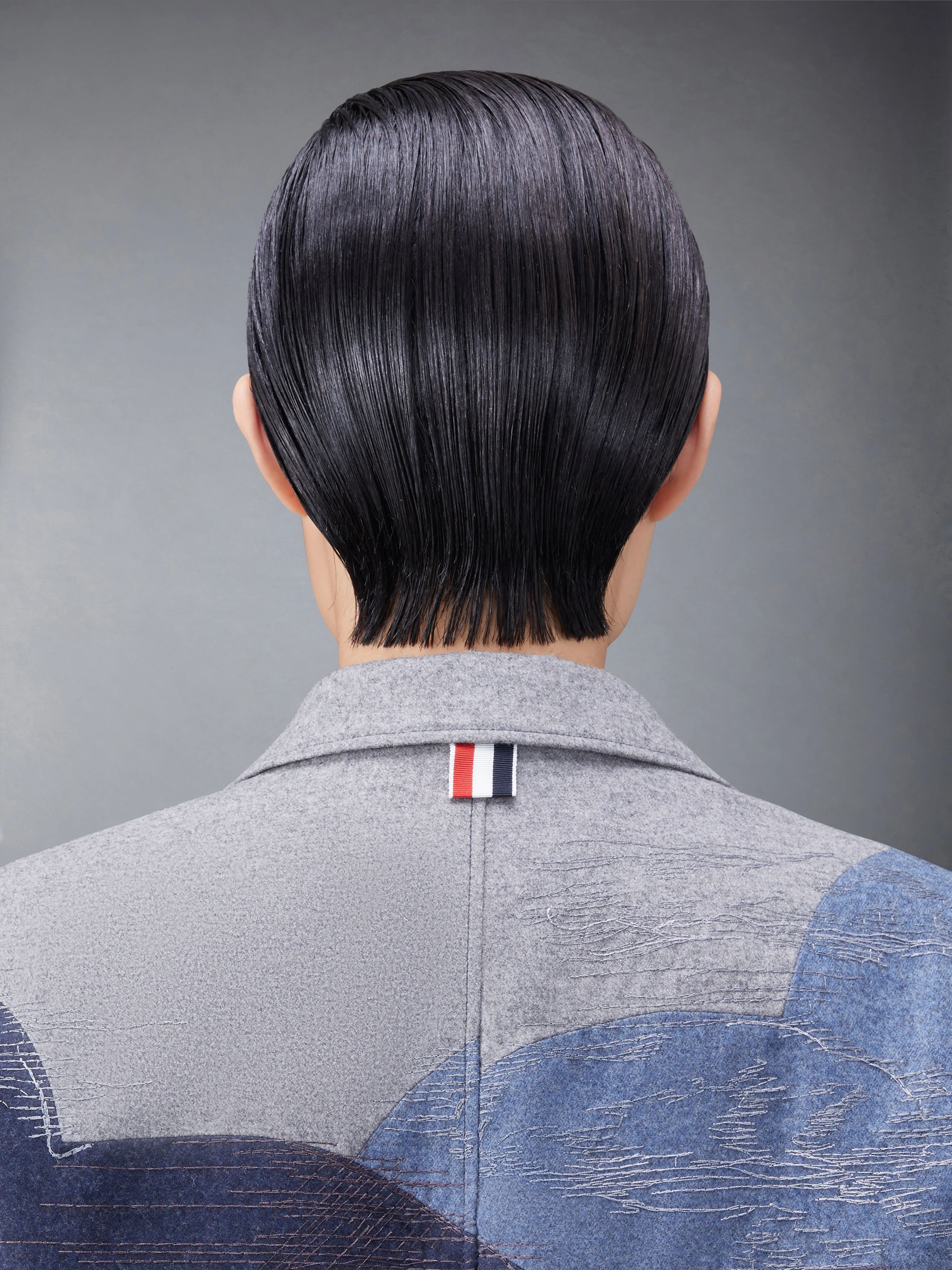 Wool Flannel Stitch Detail Oversized Sack Sport Coat sold by Thom Browne product image thumbnail 4