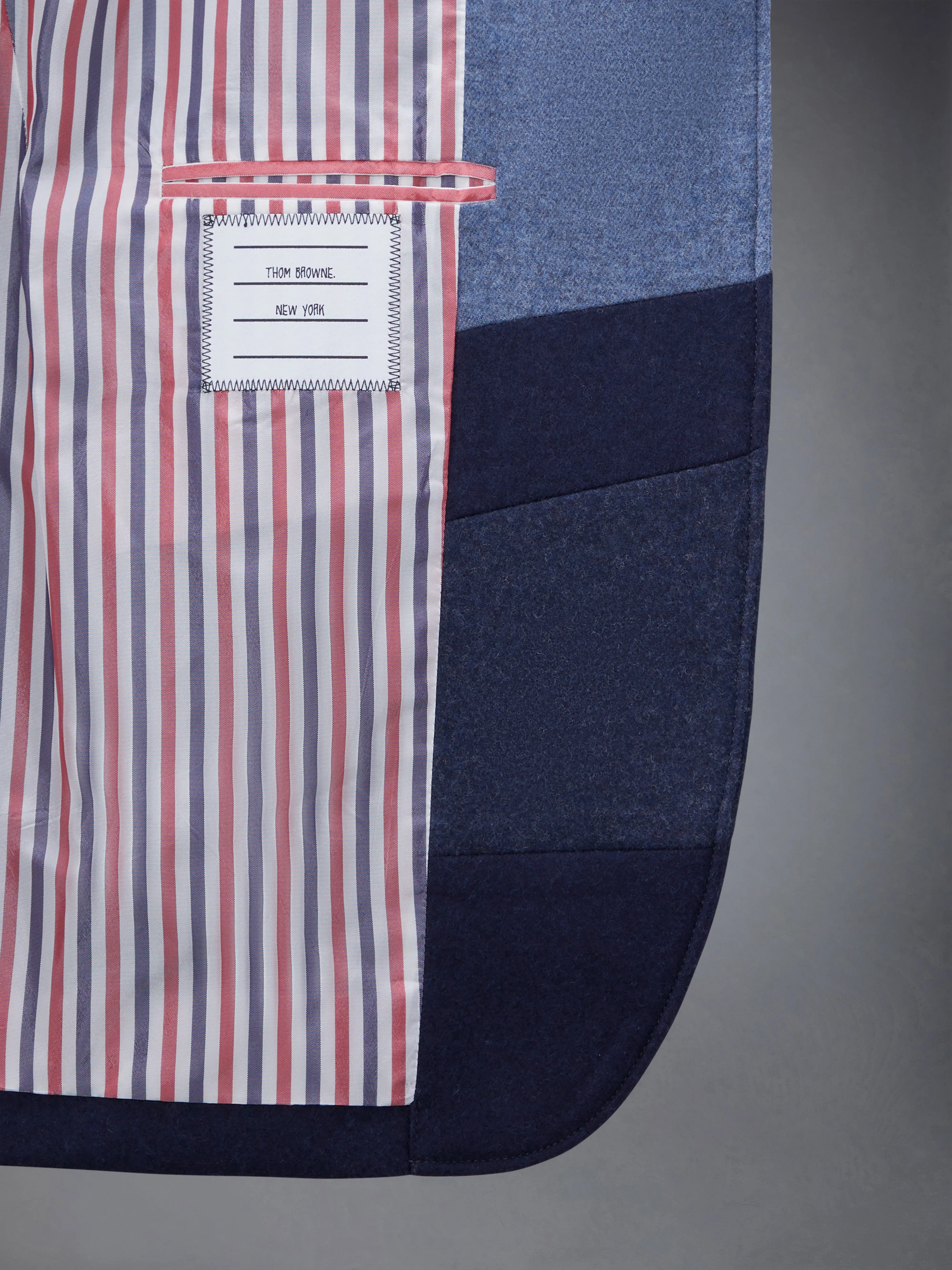 Wool Flannel Stitch Detail Oversized Sack Sport Coat sold by Thom Browne product image thumbnail 5