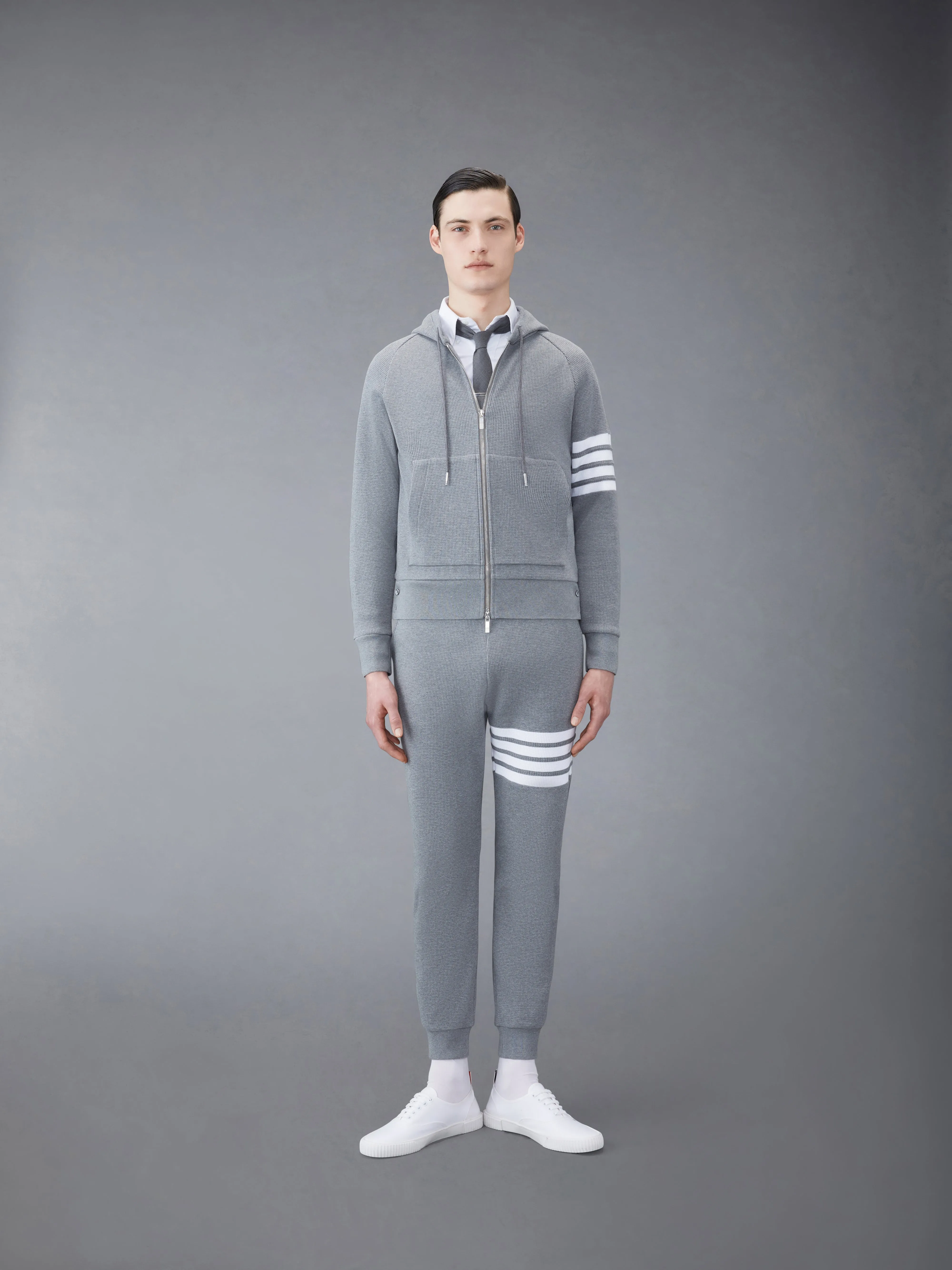 WAFFLE 4-BAR SWEATPANTS sold by Thom Browne product image thumbnail 4