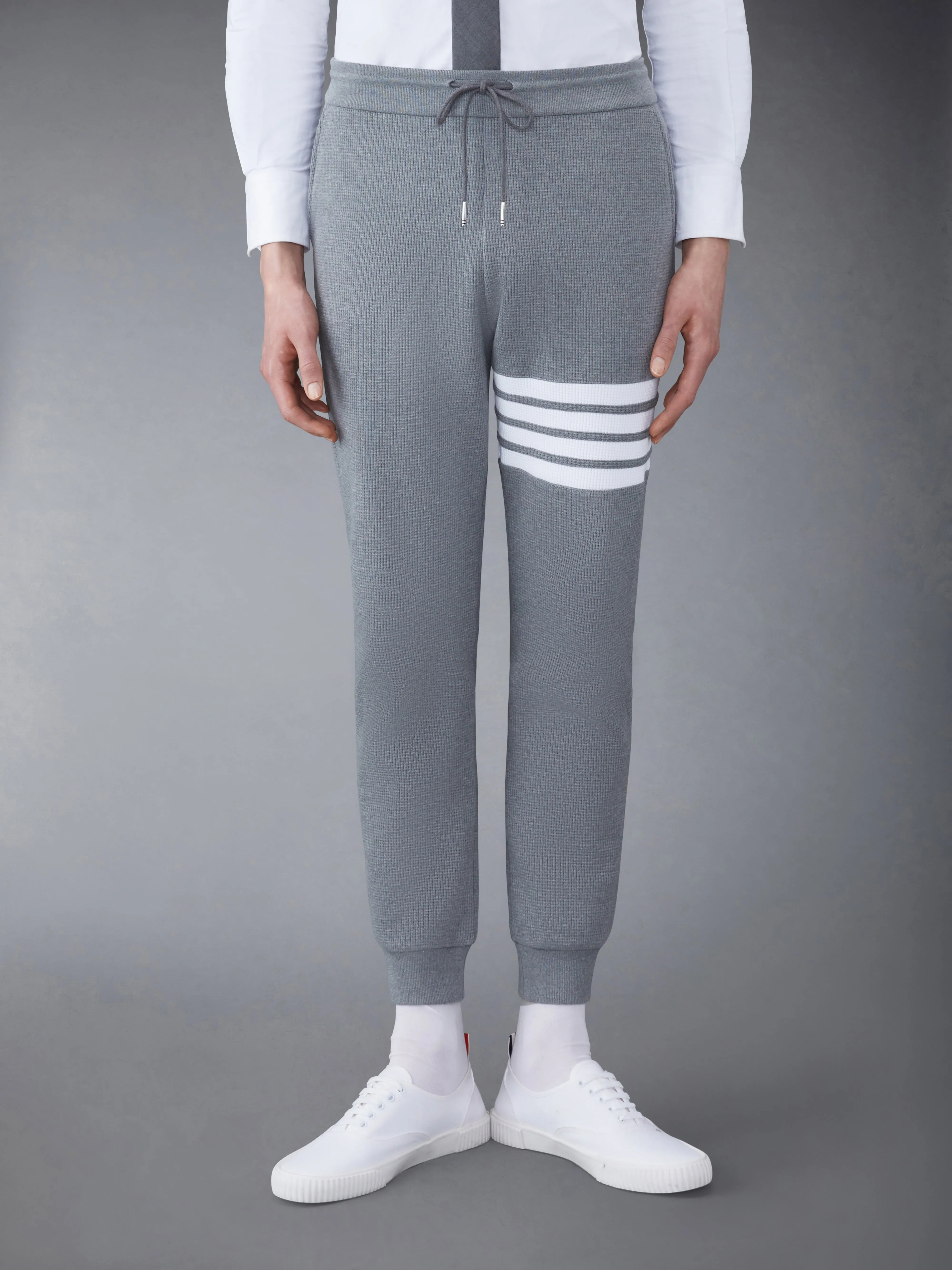 WAFFLE 4-BAR SWEATPANTS sold by Thom Browne