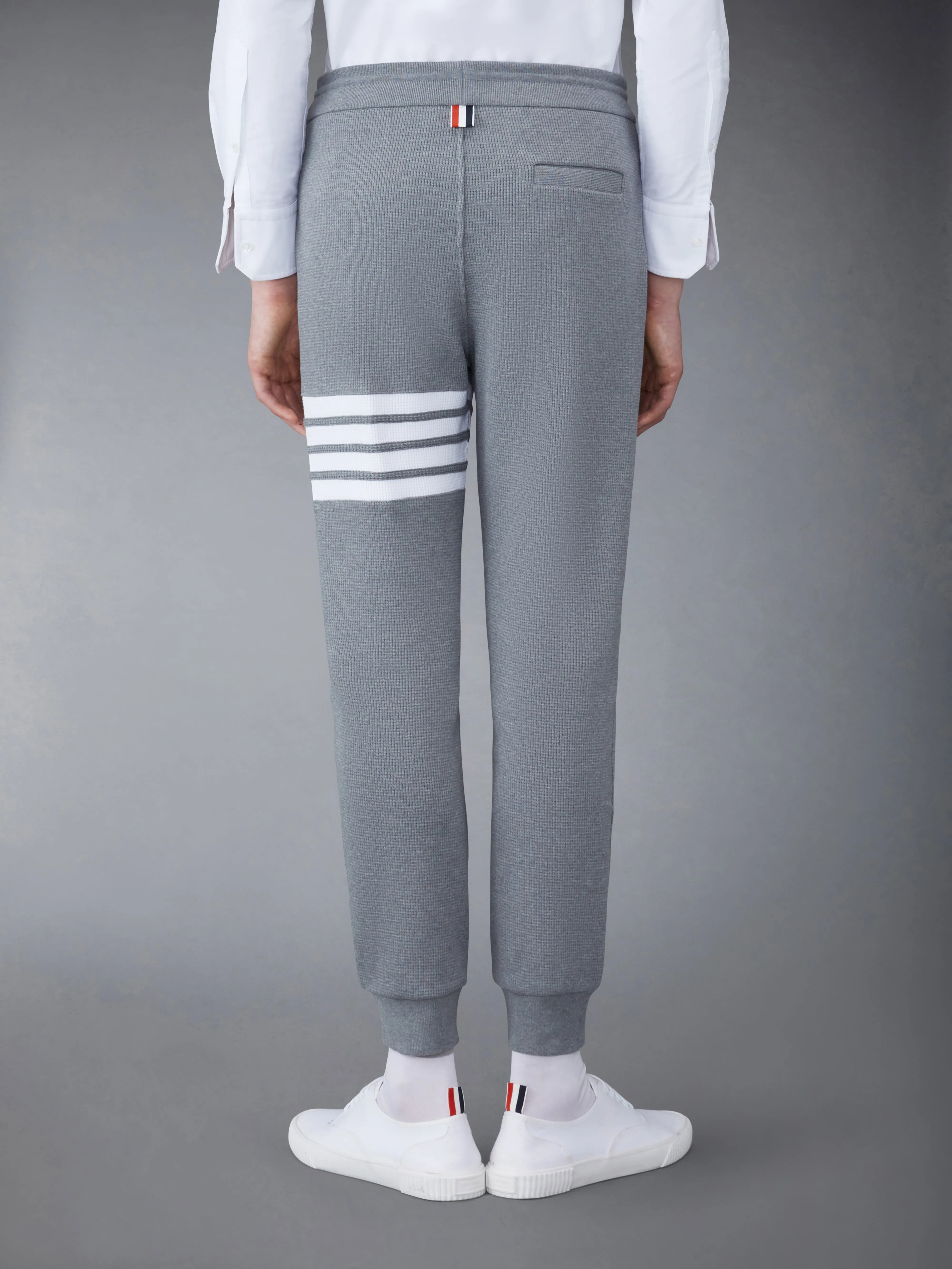 WAFFLE 4-BAR SWEATPANTS sold by Thom Browne product image thumbnail 3