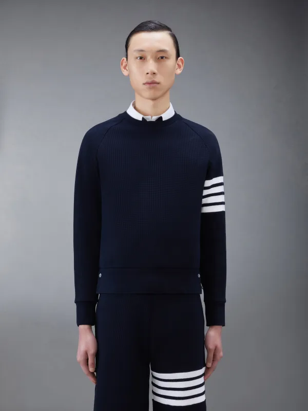 WAFFLE RAGLAN SWEATSHIRT sold by Thom Browne