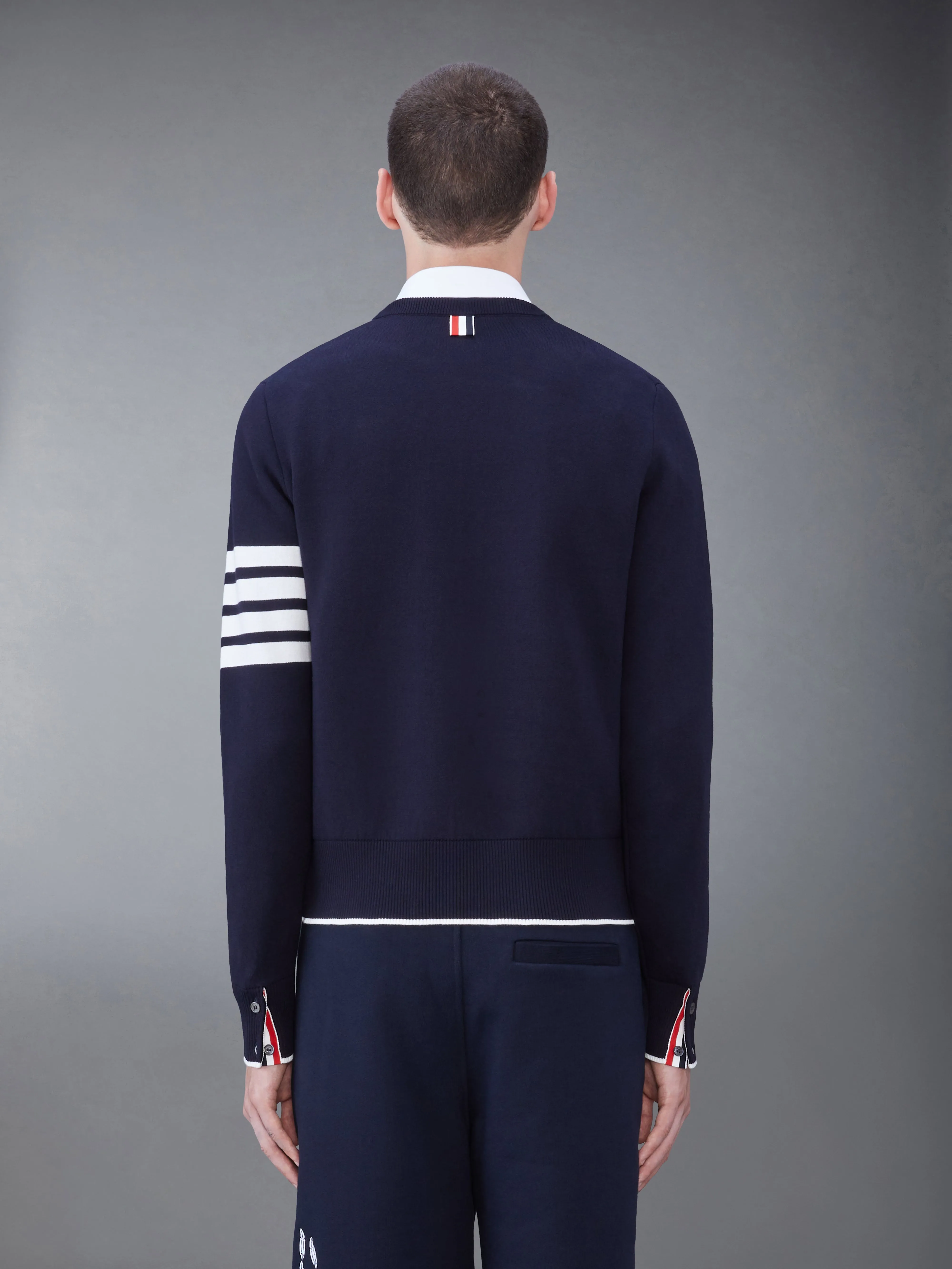 4-BAR FISH ICON CREW NECK PULLOVER sold by Thom Browne product image thumbnail 2