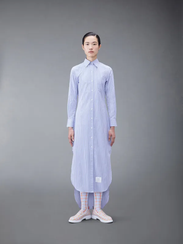 STRIPE POPLIN MAXI SHIRTDRESS sold by Thom Browne