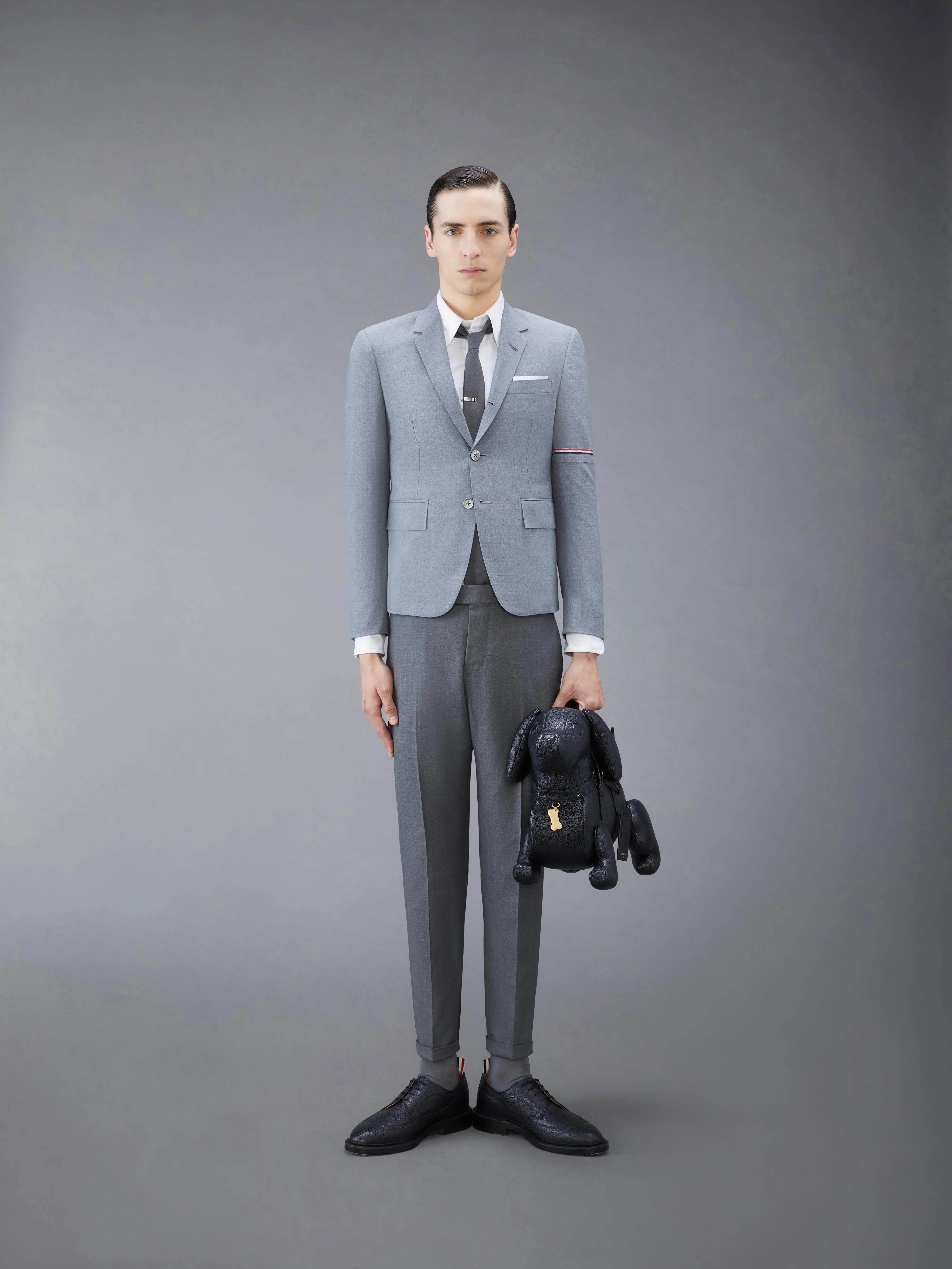 SCHOOL UNIFORM PLAIN WEAVE HIGH ARMHOLE SPORT COAT sold by Thom Browne product image thumbnail 3