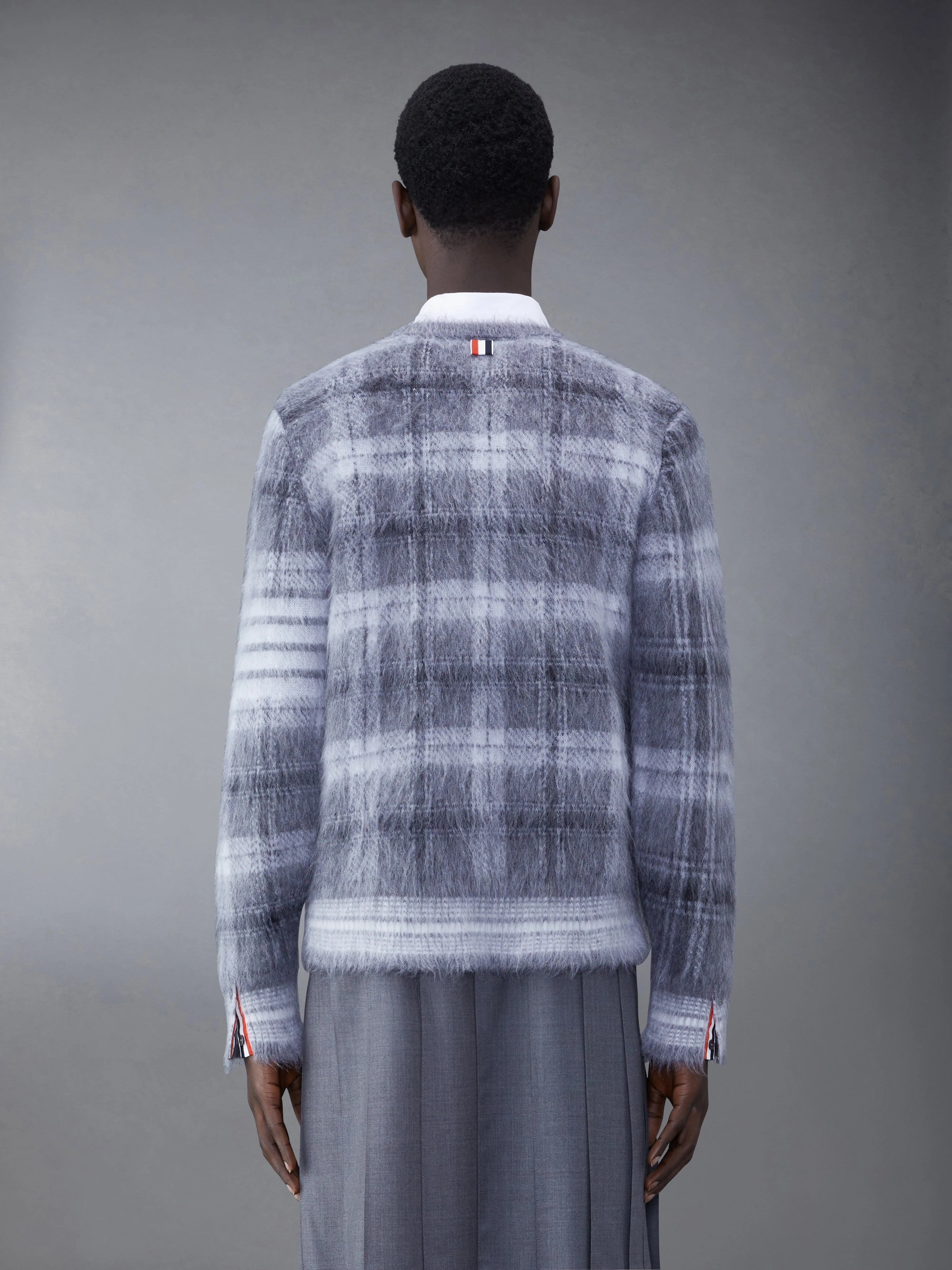 Tartan Mohair Check 4-Bar Crew Neck Pullover sold by Thom Browne product image thumbnail 2