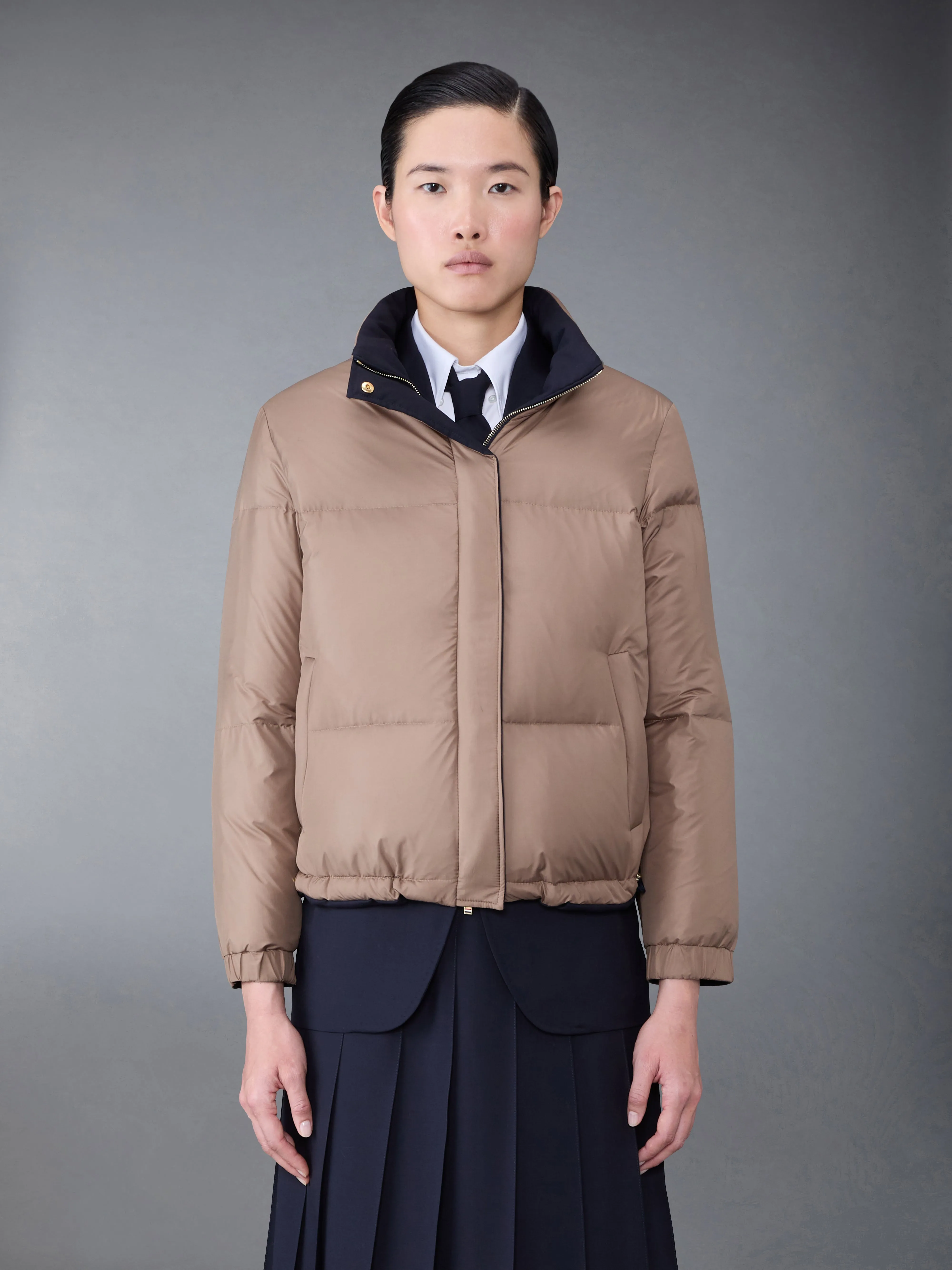 Ultralight Tech and Plain Weave Down Reversible 4-Bar Jacket sold by Thom Browne product image thumbnail 2