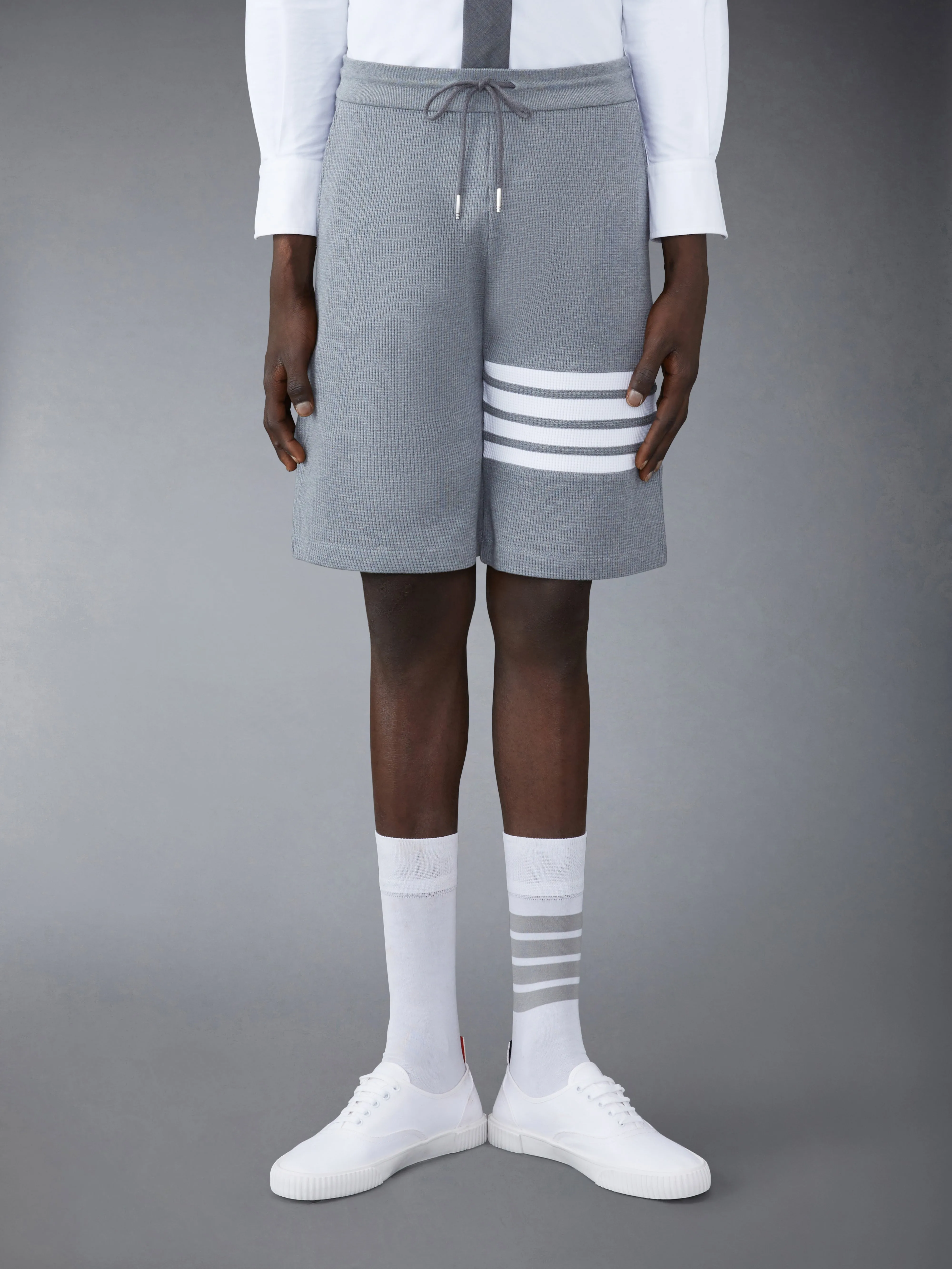 WAFFLE 4-BAR SWEATSHORTS sold by Thom Browne