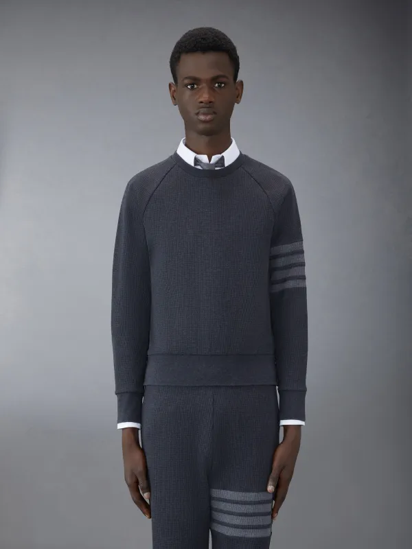 WAFFLE RAGLAN SWEATSHIRT sold by Thom Browne