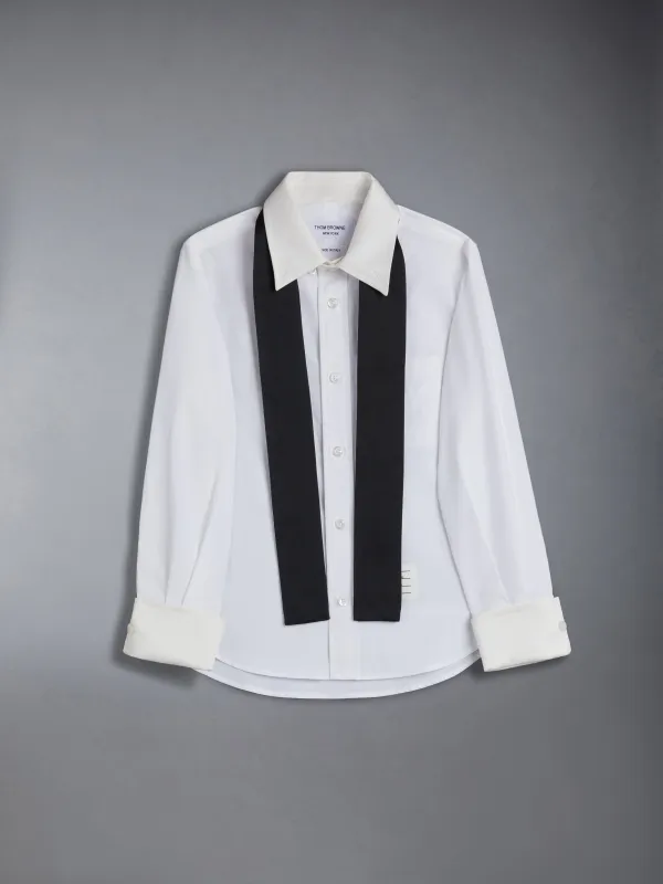 KID'S POPLIN BOW SHIRT sold by Thom Browne