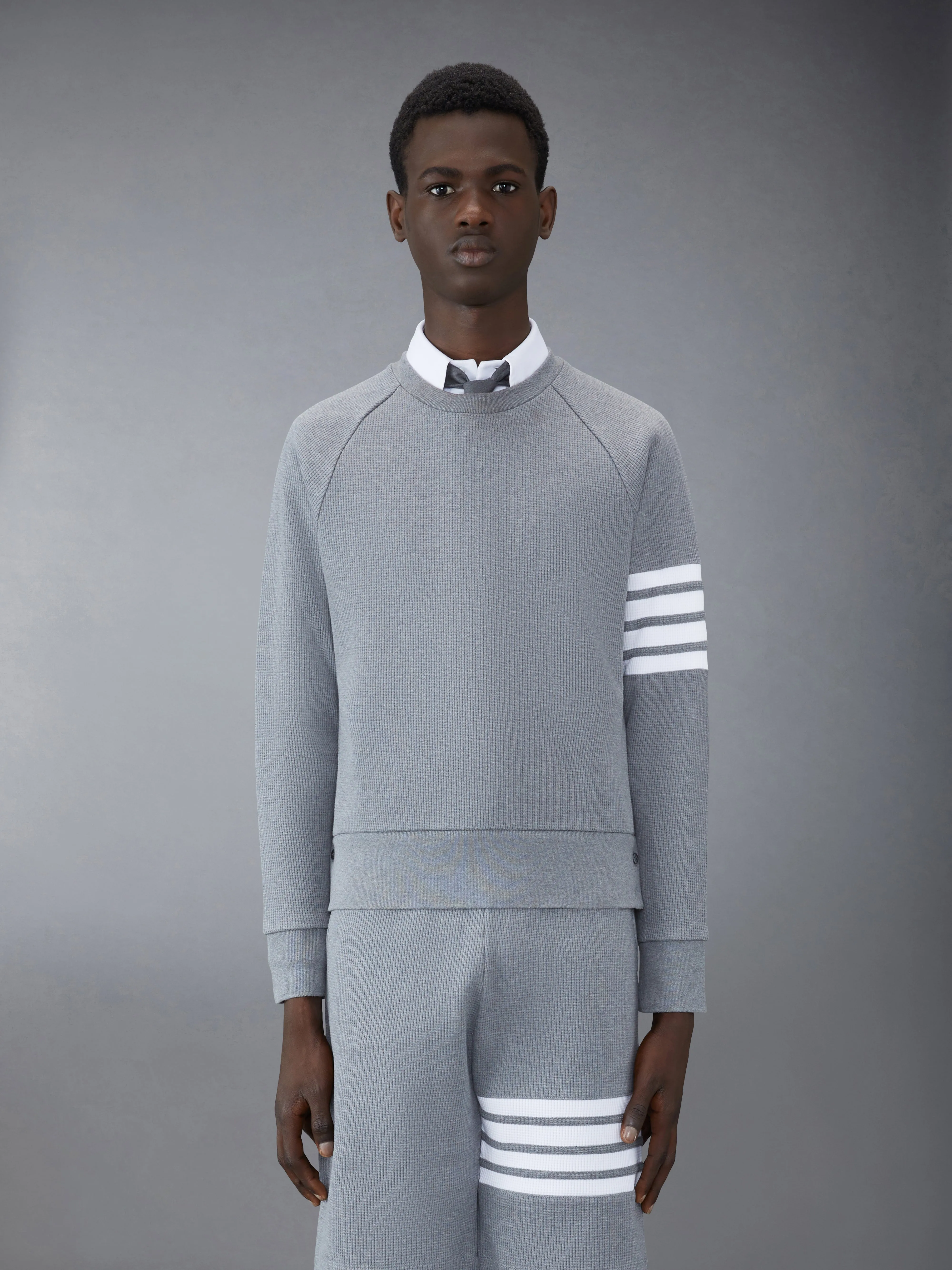 WAFFLE RAGLAN SWEATSHIRT sold by Thom Browne