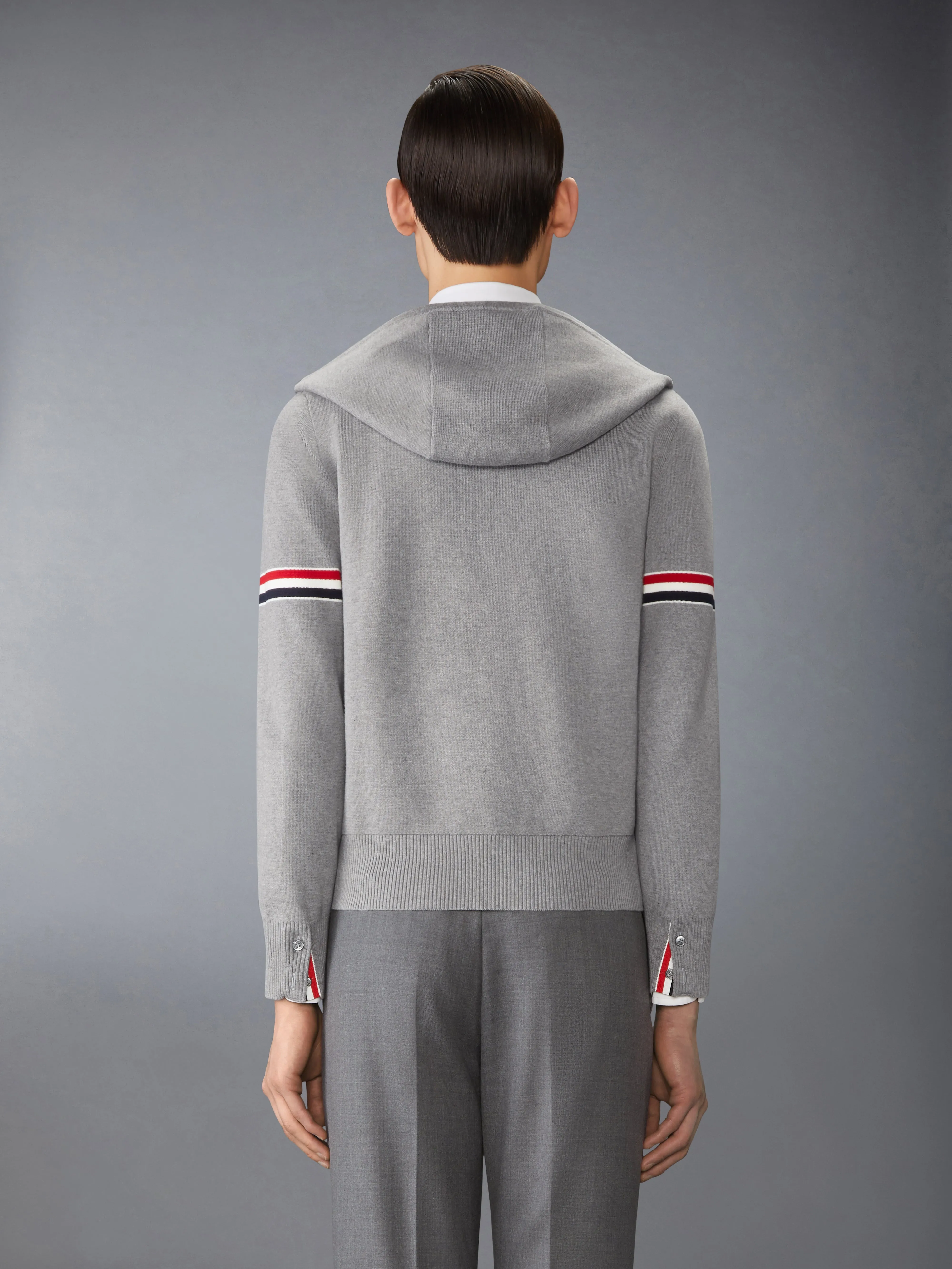 COTTON MILANO ARMBAND HOODIE sold by Thom Browne product image thumbnail 4