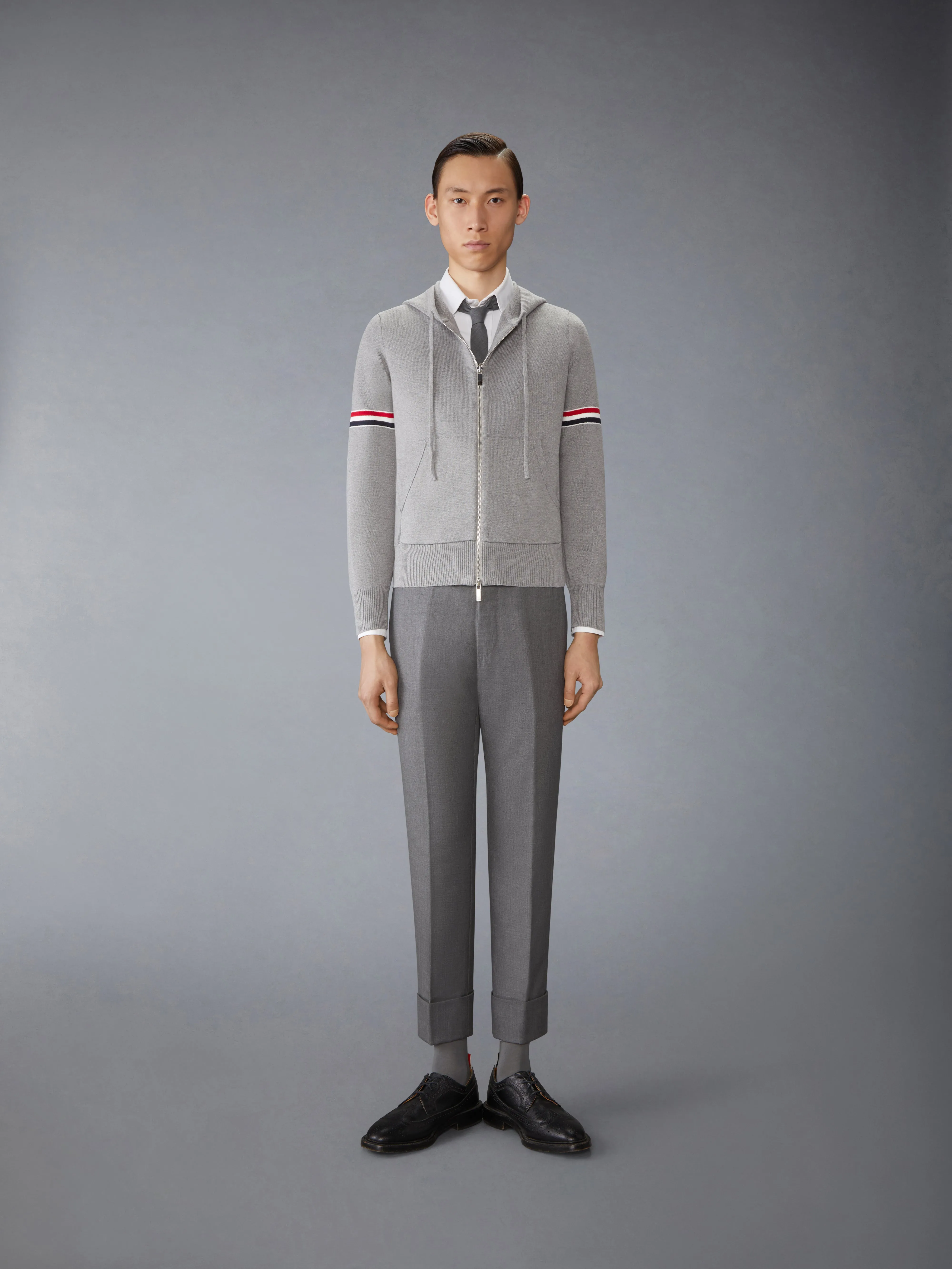 COTTON MILANO ARMBAND HOODIE sold by Thom Browne product image thumbnail 2