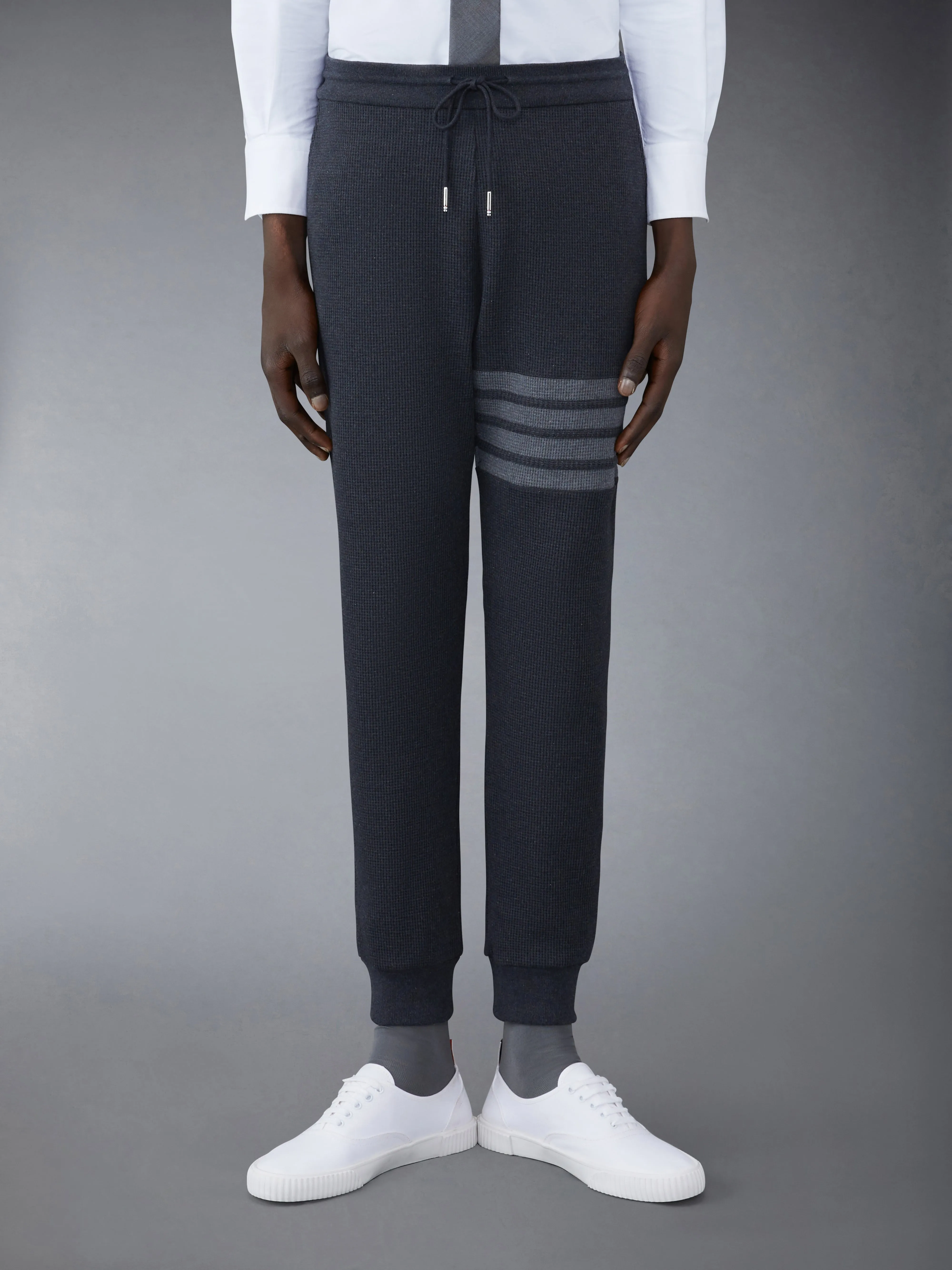 WAFFLE 4-BAR SWEATPANTS sold by Thom Browne