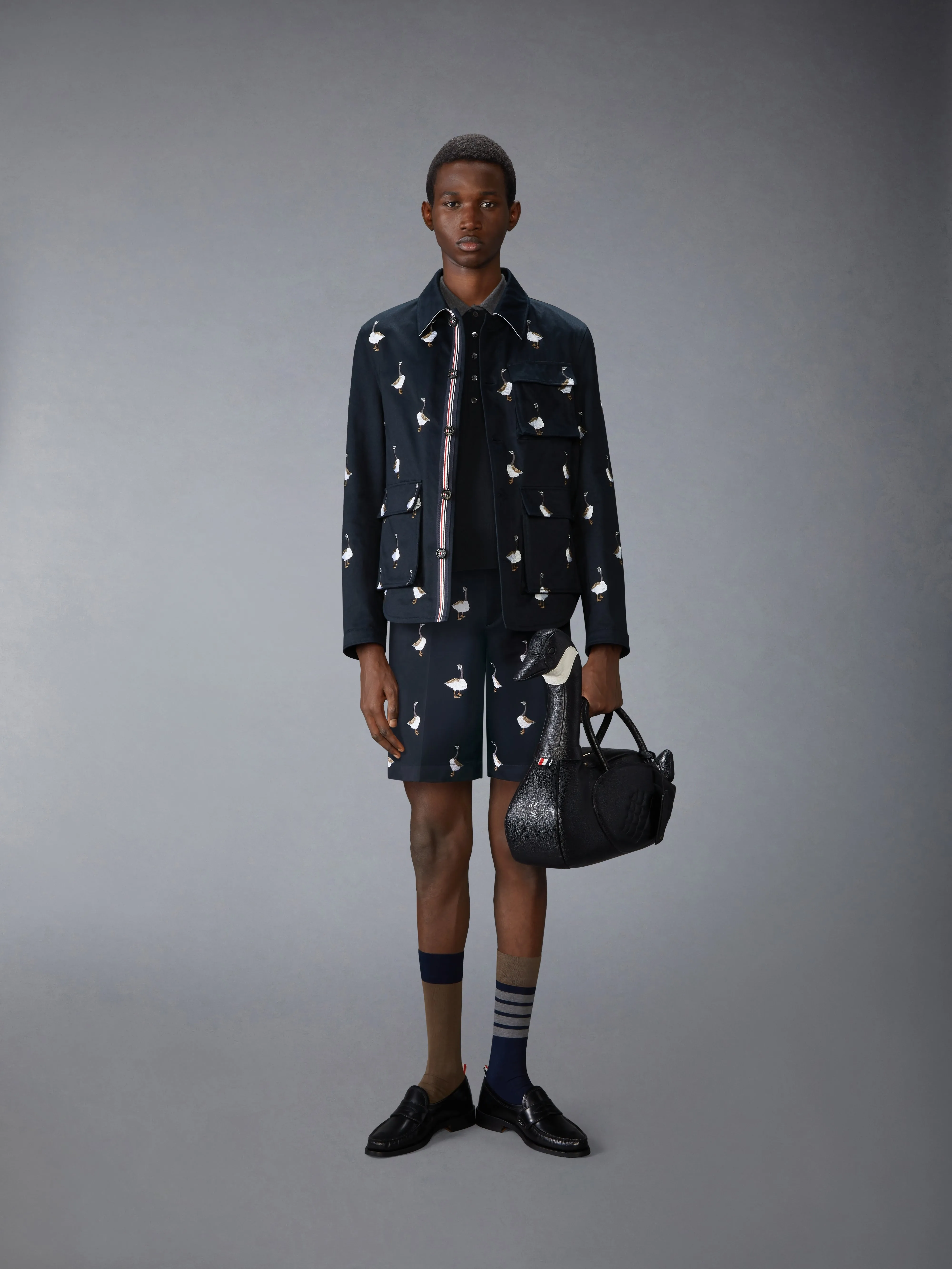 FINE MERINO WOOL FUNMIX POLO sold by Thom Browne product image thumbnail 3