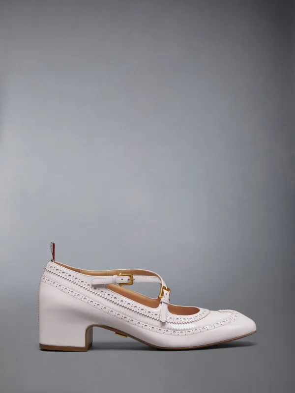 SOFT PATENT LEATHER THOM JOHN 40MM BLOCK HEEL made by Thom Browne